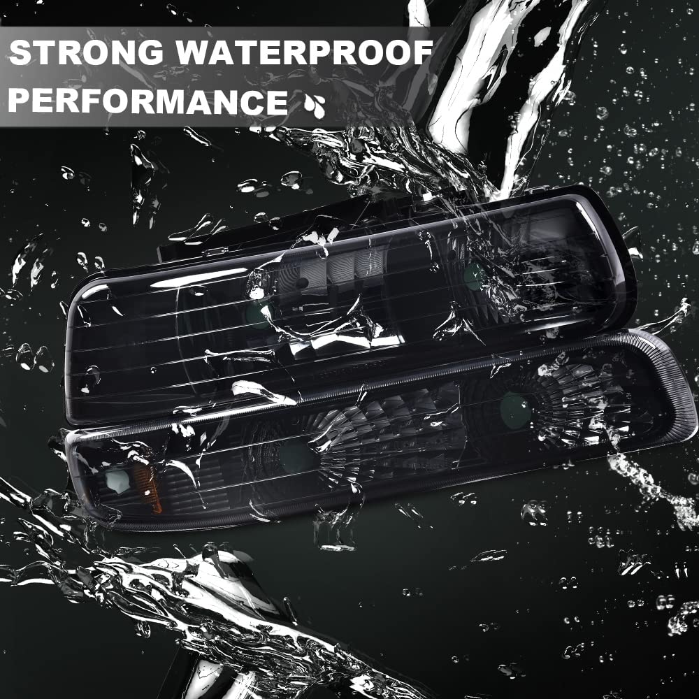 Pit66 Headlight Assembly Compatible With 1999-2002 Chevy Silverado 1500 2500/ Fit 01-02 Silverado 1500Hd 2500Hd 3500/ Fit 00-06