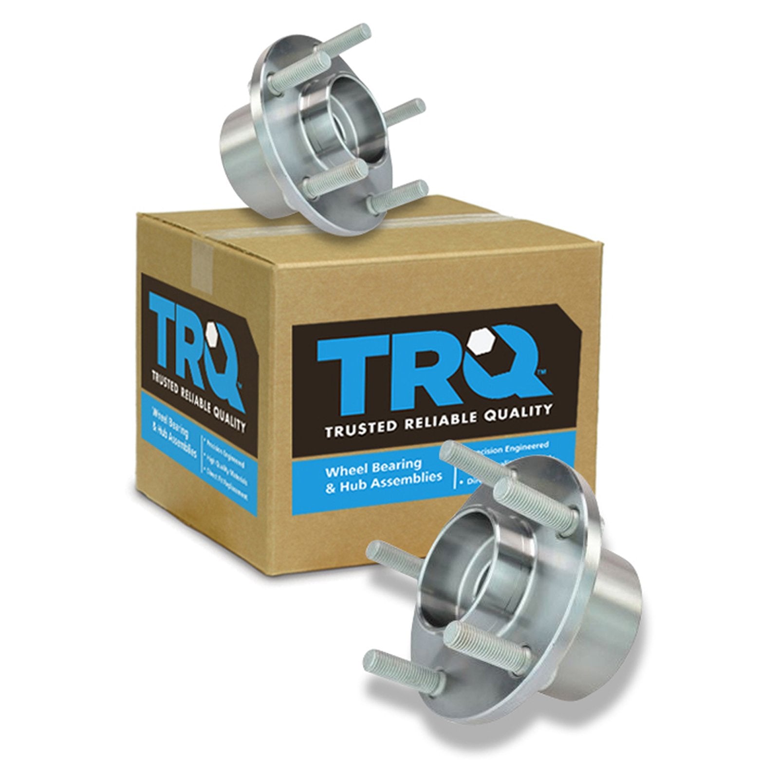 Trq Front Wheel Hub Bearings Assembly Set Compatible With 2008-2013 Volvo C30 2006-2013 C70 2005-2011 S40 V50