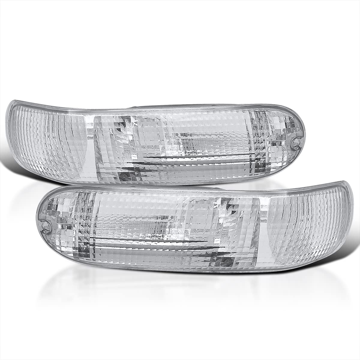 Spec-D Tuning Jdm Clear Rear Bumper Lights Turning Signal Lamps Compatible With Mitsubishi Eclipse 2000-2005 L+R Pair