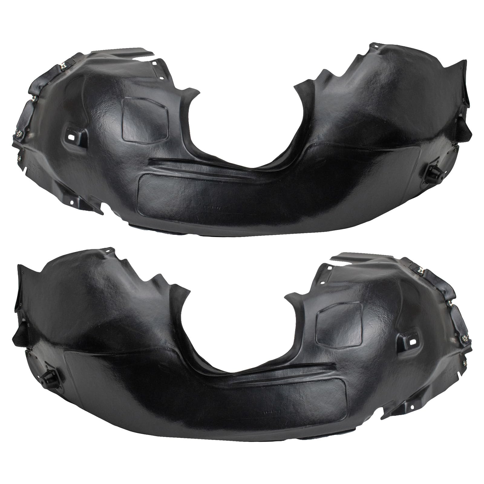 Trq Front Inner Fender Liner Set Compatible With 2012-2018 Ford Focus Fo1248150 Fo1248160 Fo1249150 Fo1249160
