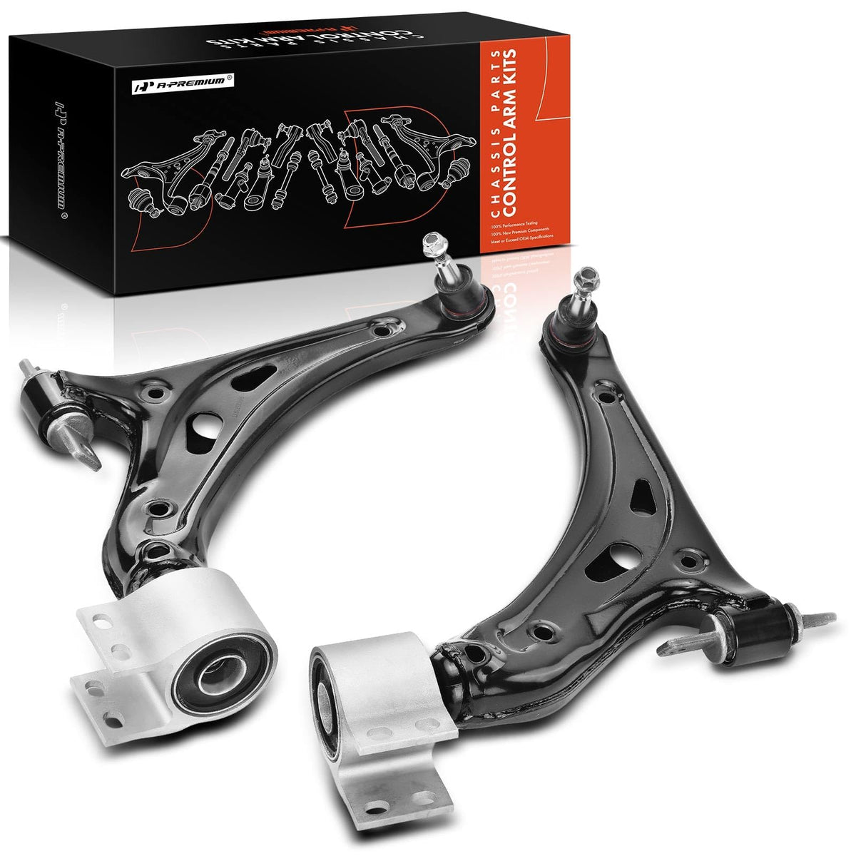 A-Premium 2 x Front Lower Control Arm, with Ball Joint & Bushing, Compatible with GMC Acadia 2017-2019, Cadillac XT5 2017-2019