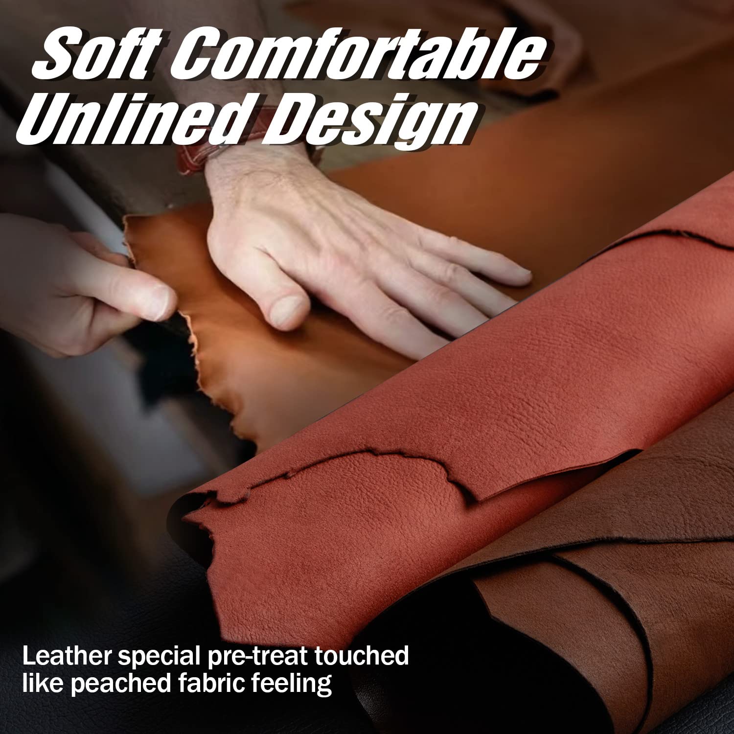 Gsg Men Genuine Leather Gloves Brown Unlined Biking Touchscreen Driving Gloves X-Large Palm Hole