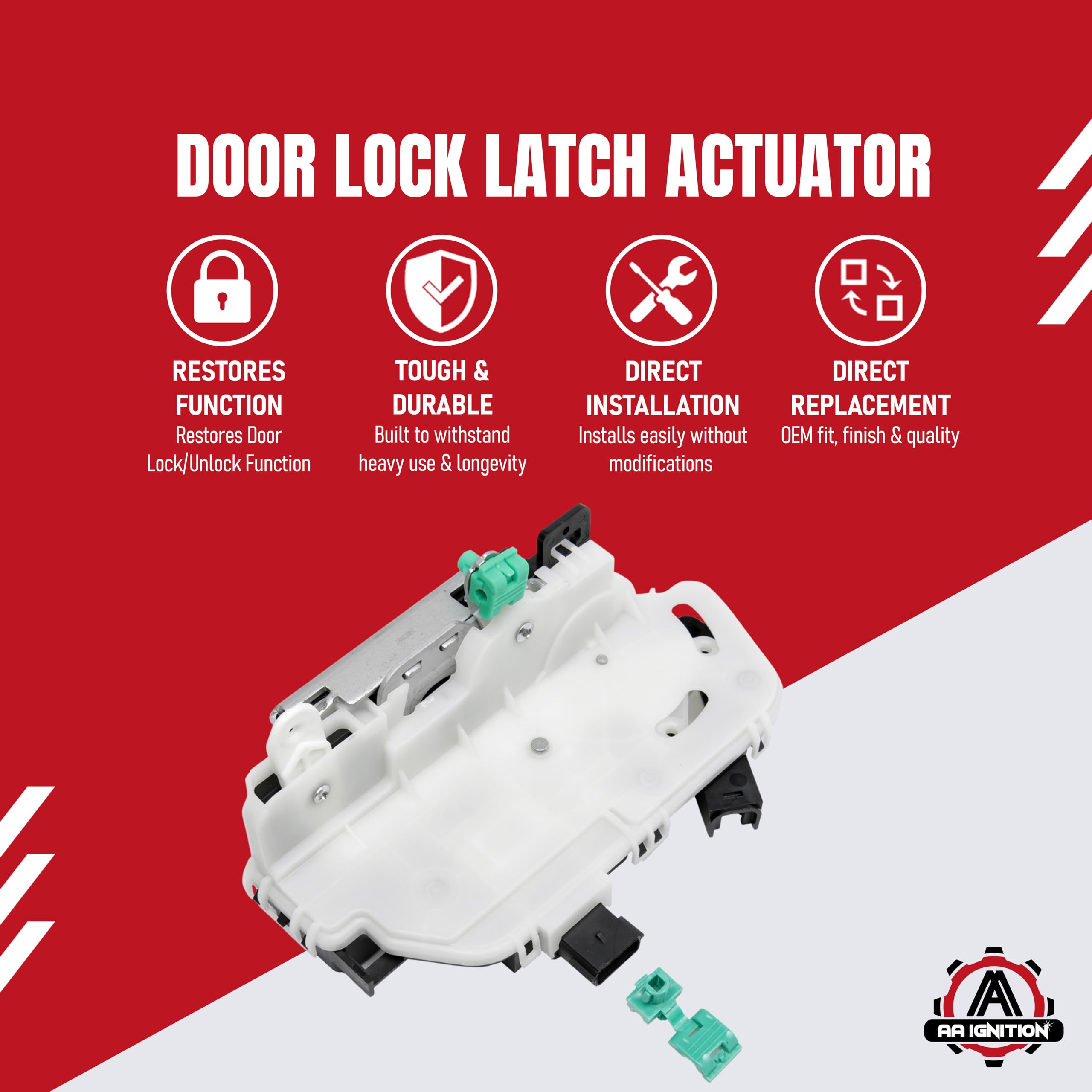 Front Left Driver Side Door Lock Latch Actuator Replacement By Aa Ignition - Replaces 9L3Z5421813A, 7T4Z7821813C - Compatible Wi