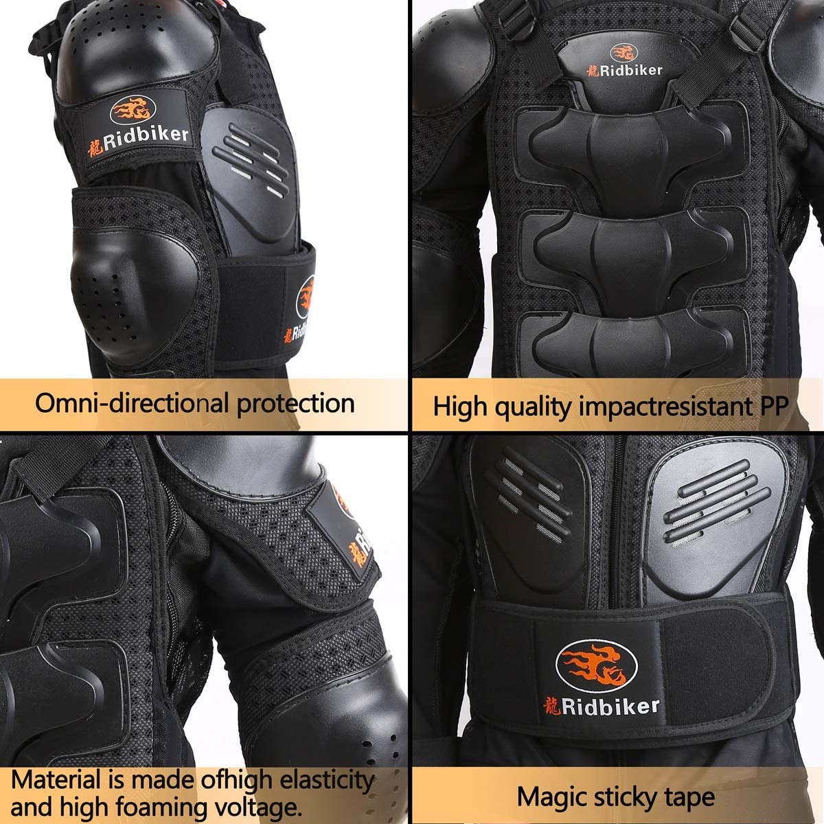 Kids Dirt Bike Gear Chest Spine Protector Body Armor Jacket Elbow Knees Shin Pad Armor Guards Set for Motorcycle Motorbike Kids