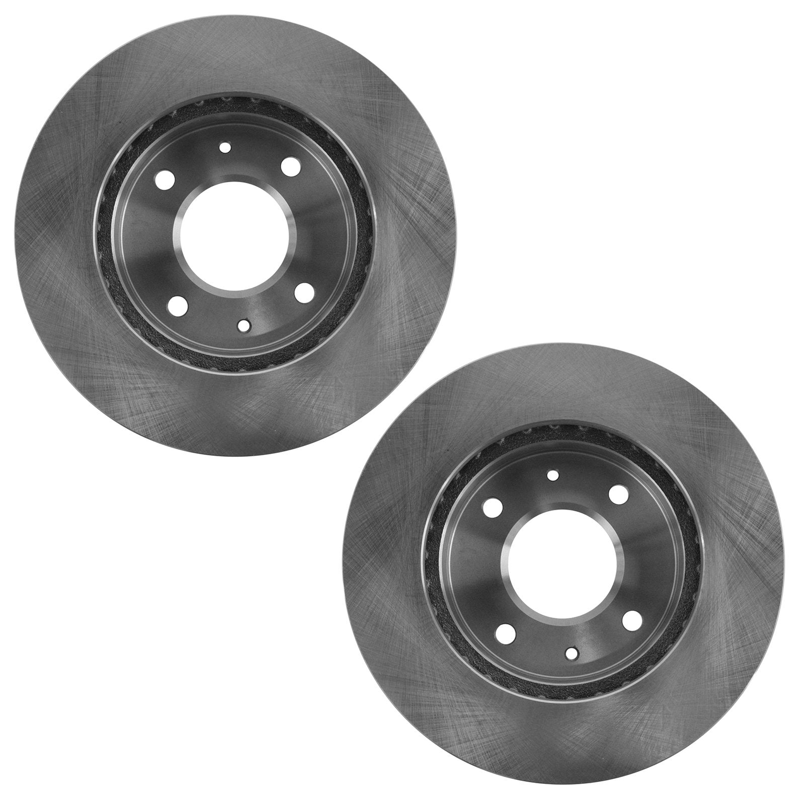 Trq Front Brake Pad & Rotor Kit Brake Pads Brake Rotor Semi-Metallic Compatible With 2002-2007 Mitsubishi Lancer