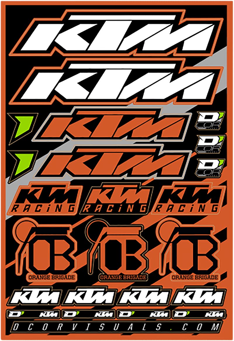 D'Cor Visuals 40-30-100 Ktm Decal Sheet, 1 Pack