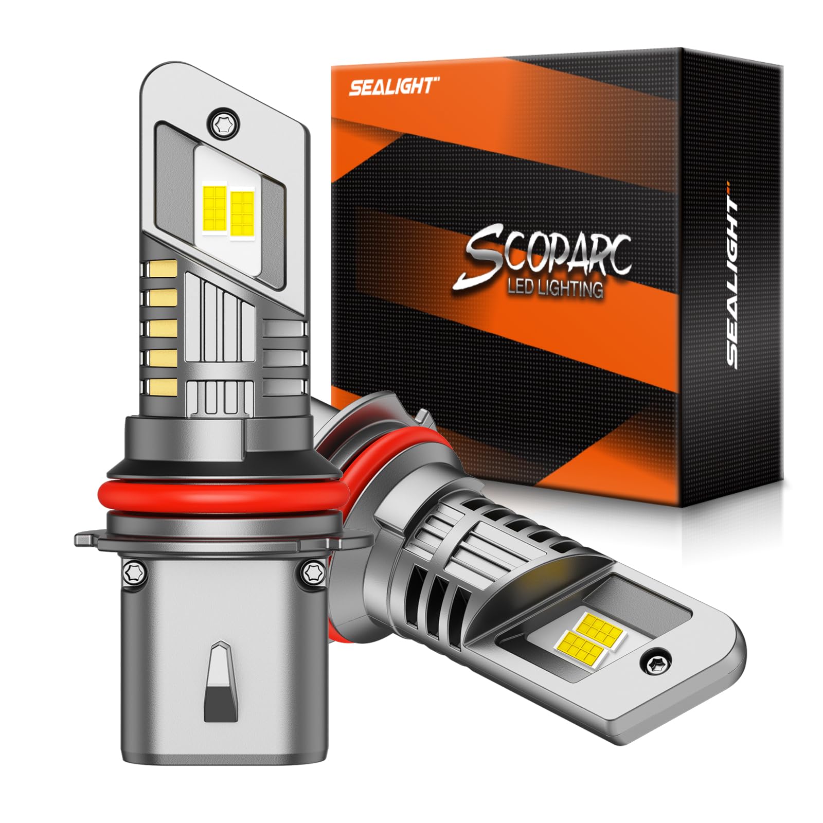 Sealight 9004 Hb1 Fog Light Bulbs, 30000Lm 6500K Cool White, 1:1 Mini Size, 9004 Bulb Fog Light With 13000Rpm Cooling Fan, 3 Min