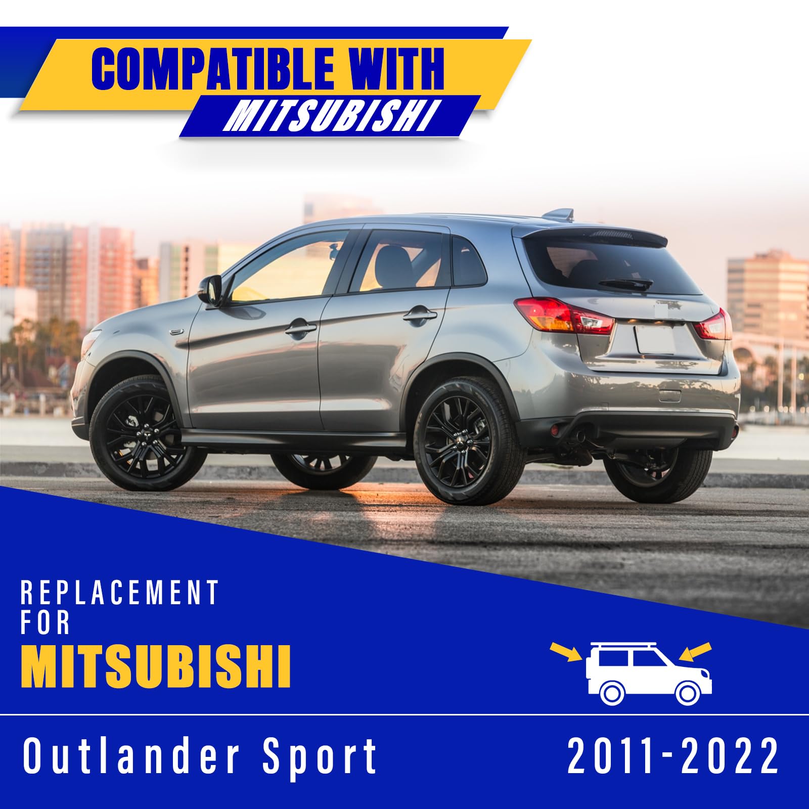 3 Wipers Replacement For Mitsubishi Outlander Sport 2011-2022, Windshield Wiper Blades Original Equipment Replacement - 24''/21'