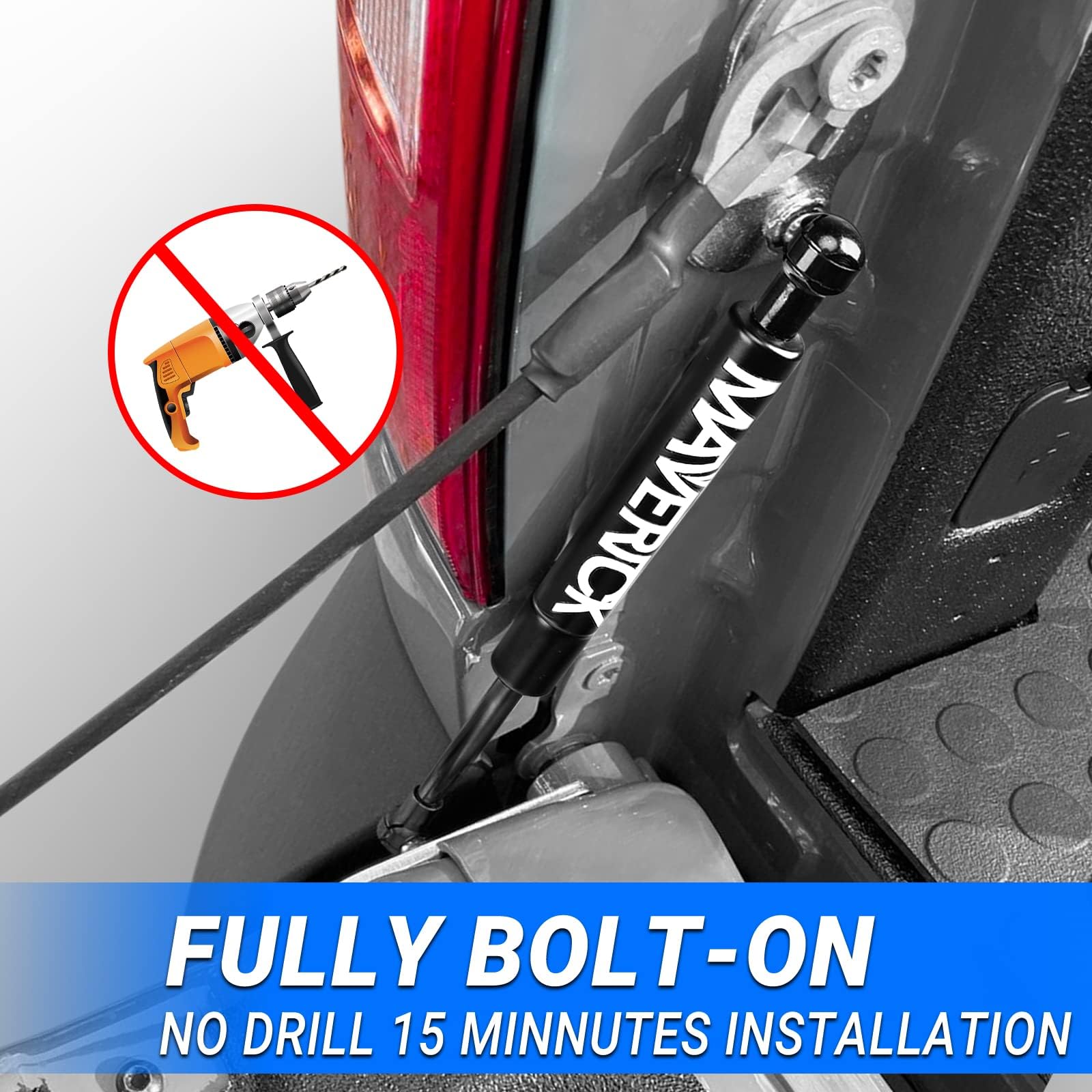 Klutchtech 2022 2023 2024 2025 Tailgate Assist Shock Maverick Truck Lift Assist Tailgate Shock Lift Assist Soft Open Compatible With Maverick Pickup Accessories 2022+