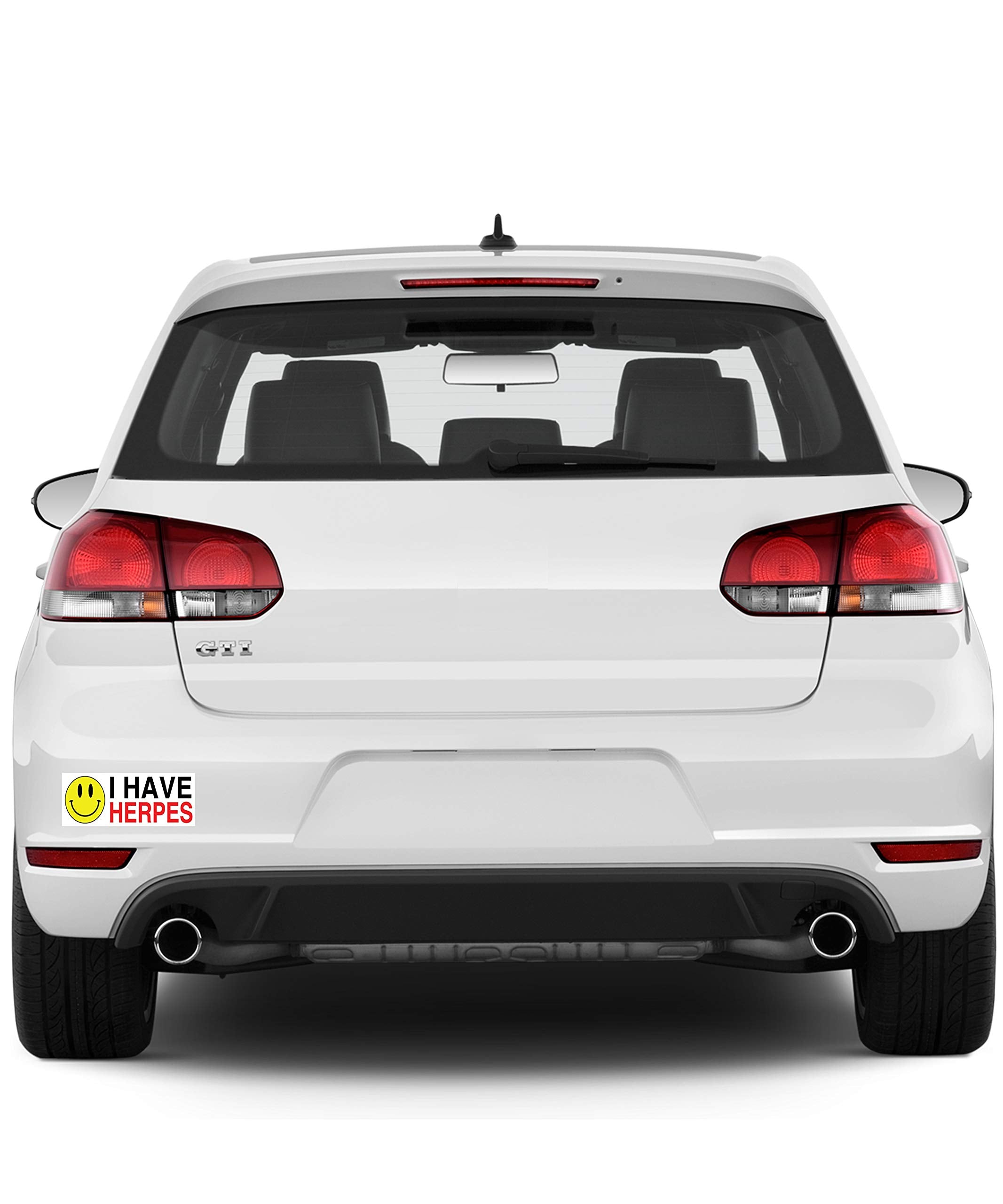 I Have Herpes Magnetic Bumper Stickers - Weatherproof Cute Car Decals For Your Truck, Bedroom, Or Refrigerator