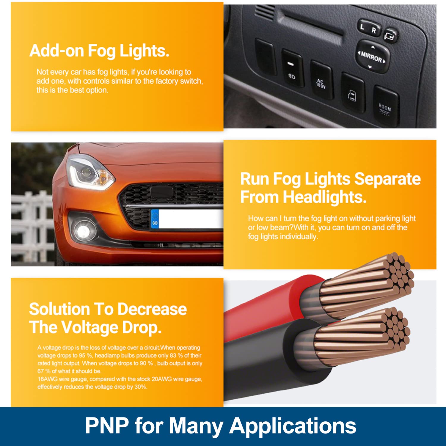 H11 H8 880 881 Fog Light Wiring Harness For Toyo'Ta 2005-2022 Tacoma W/Oem Factory Style On/Off Switch Kit & 40A Relay Fog Lamps