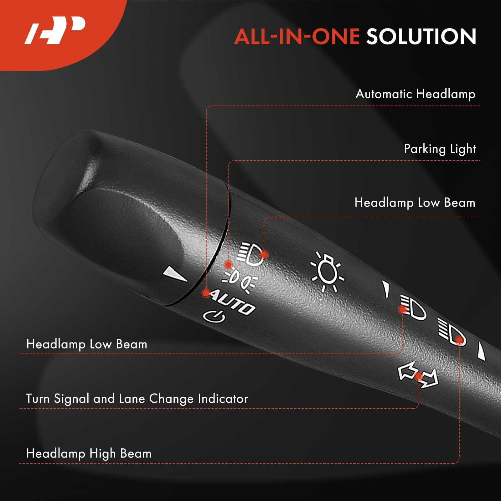 A-Premium Turn Signal Switch Replacement for Chevy Malibu 2004-2012 Pontiac G6 2005-2010 Saturn Aura 2007-2009# 20940369 Headlam