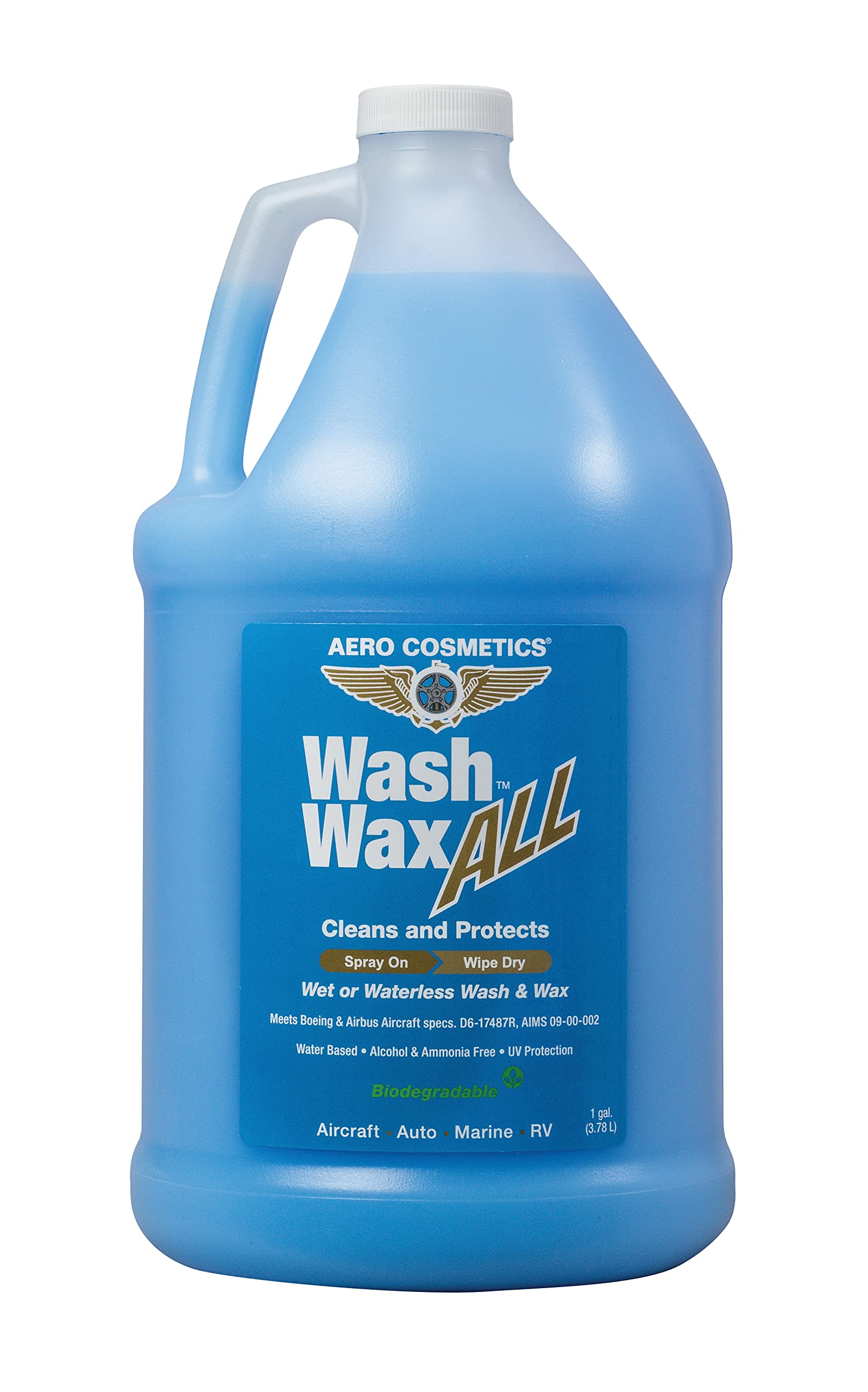 Wet Or Waterless Car Wash Wax 128 Fl. Oz, Uv Protection. Cleans, Protects, And Shines. Aircraft Quality Just Spray On And Wipe D