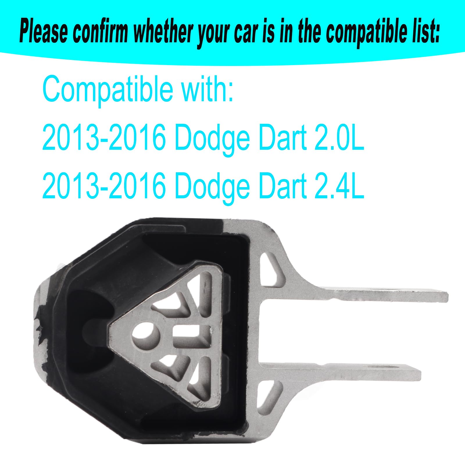 Rear Torque Strut Mount Compatible with 2013-2016 Dodge Dart 2.0L 2.4L Replacement for 3338 A5690 68081490AD