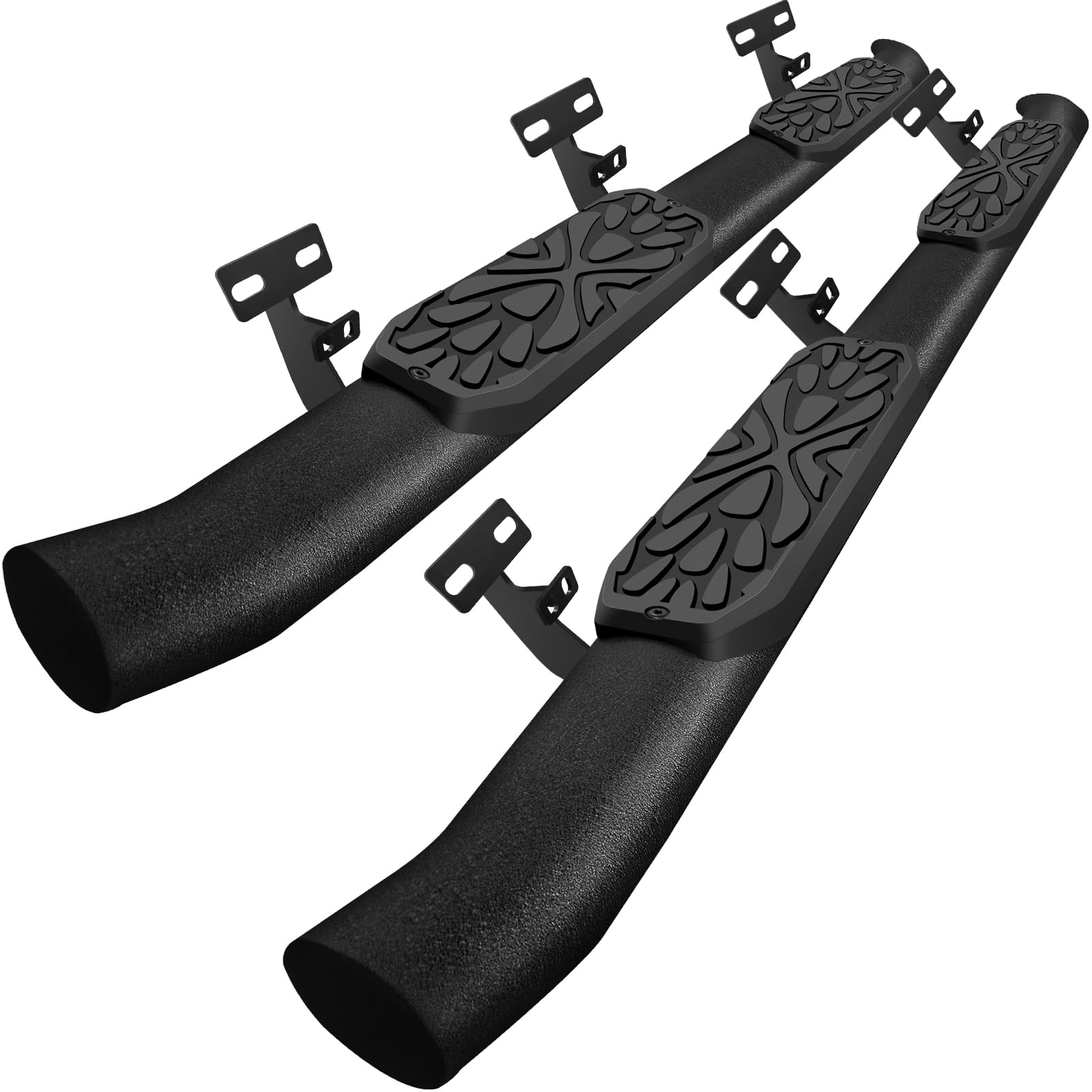 Othowe 3.5 Inches Oval Tube Bar Running Boards Compatible With 2009-2018 Dodge Ram 1500 Crew Cab, 2010-2024 Ram 2500 3500 Crew Cab. Dodge Side Steps And Carbon Steel Nerf Bars.