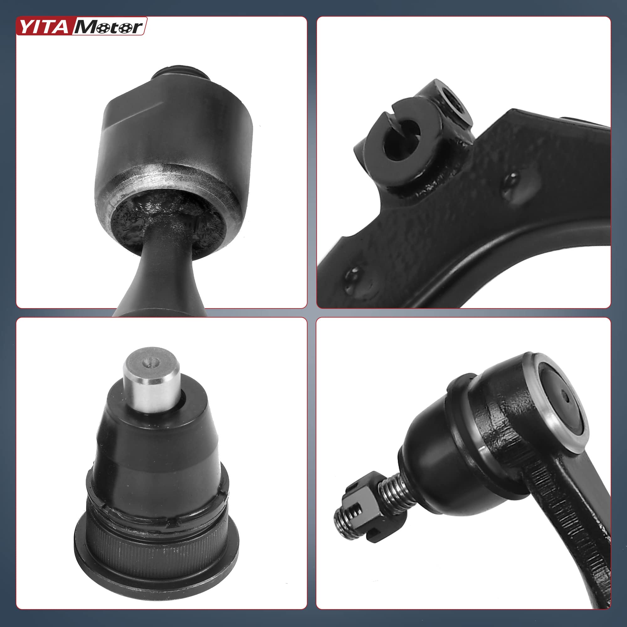 Yitamotor Front Control Arm Kit Compatible With Chevy Trailblazer, Gmc Envoy, Buick Rainier, Isuzu Ascender, Saab 9-7X. With Upp