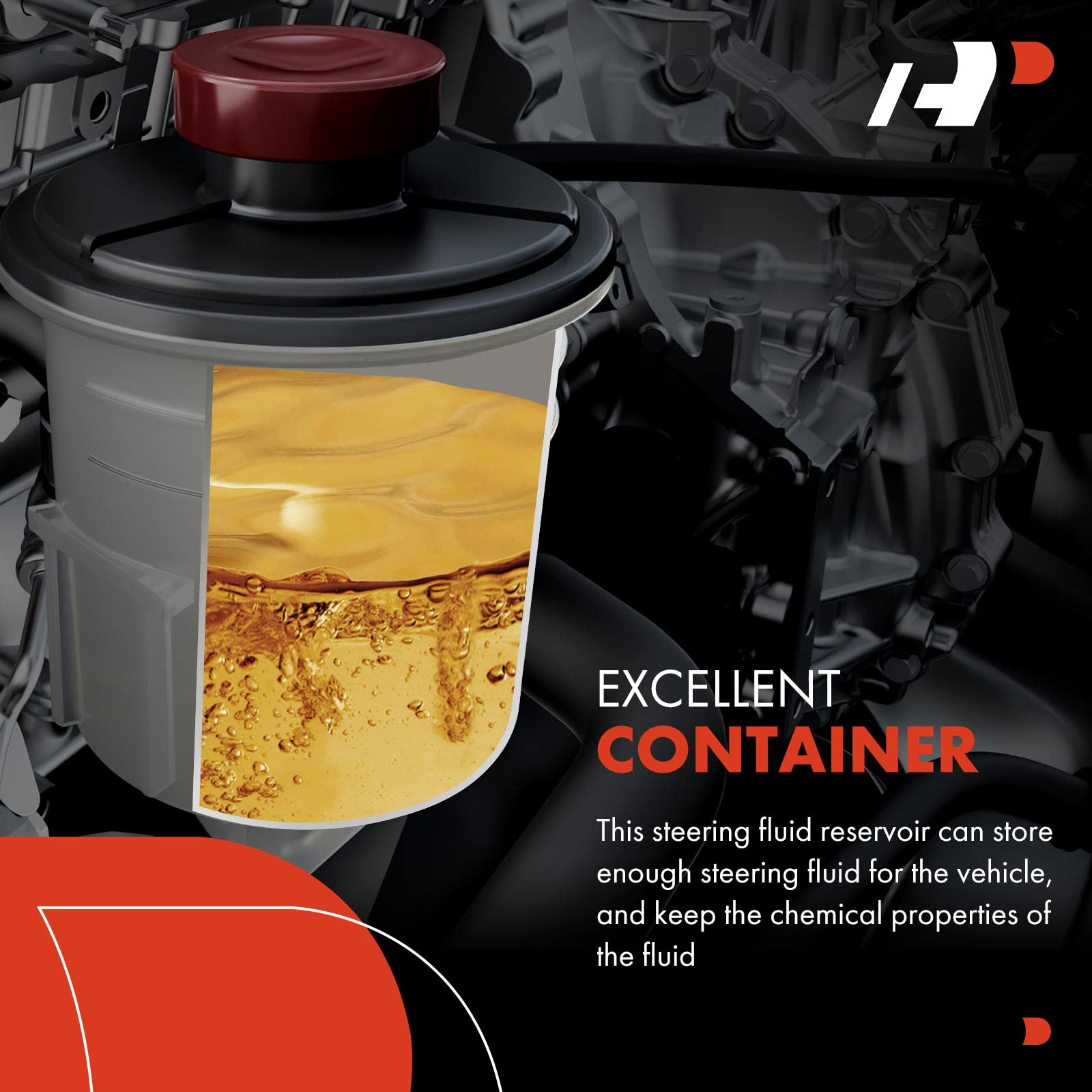 A-Premium Power Steering Reservoir/Tank With Cap Compatible With Chevrolet Camaro 1998-2002 & Pontiac Firebird 1998-2002, Ls1 V8