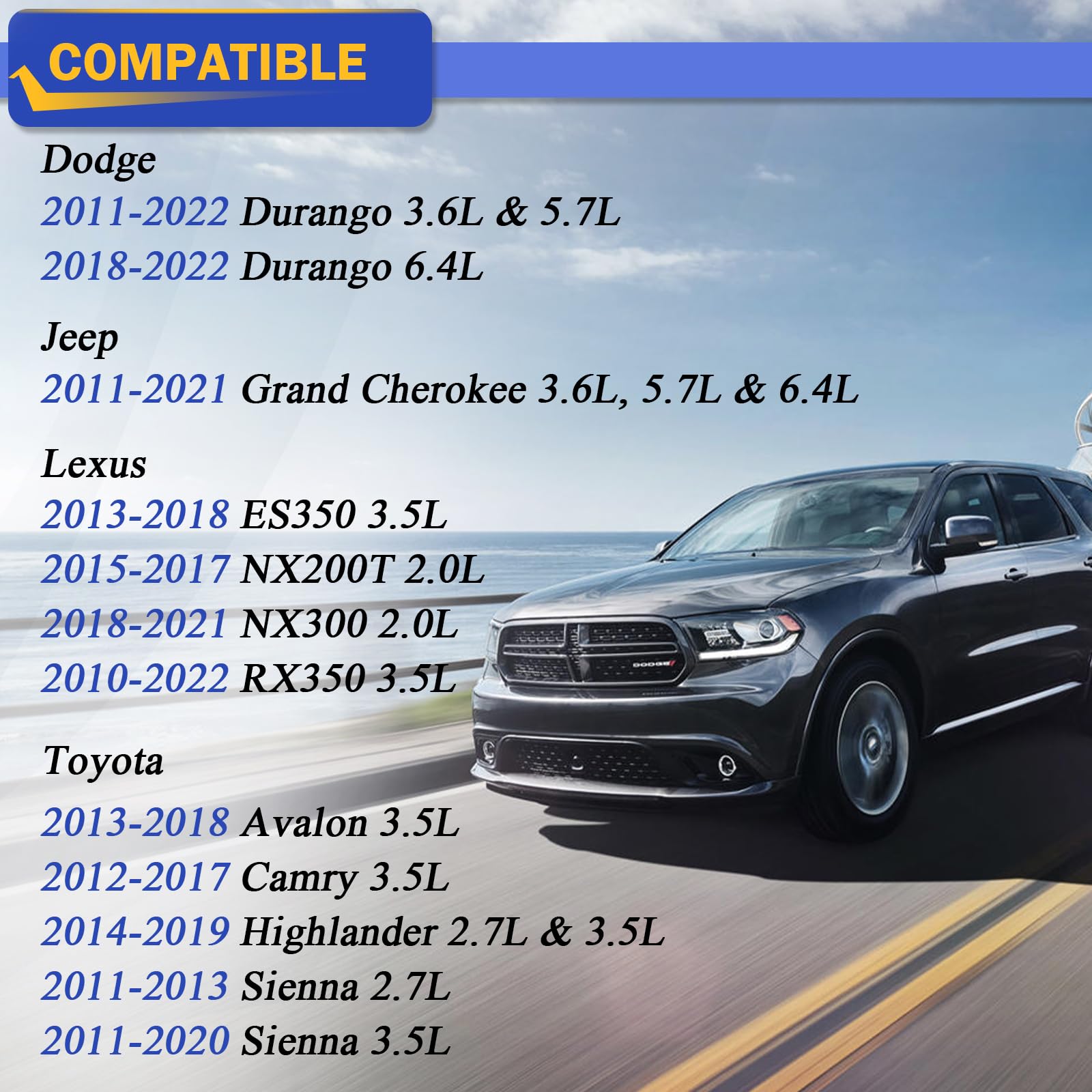 Ca10755 Engine Air Filter For 2010-2022 Toyota Avalon Camry Highlander Sienna Lexus Es350 Nx200T Nx300 Rx350 Dodge Durango Jeep Grand Cherokee 17801-0P050