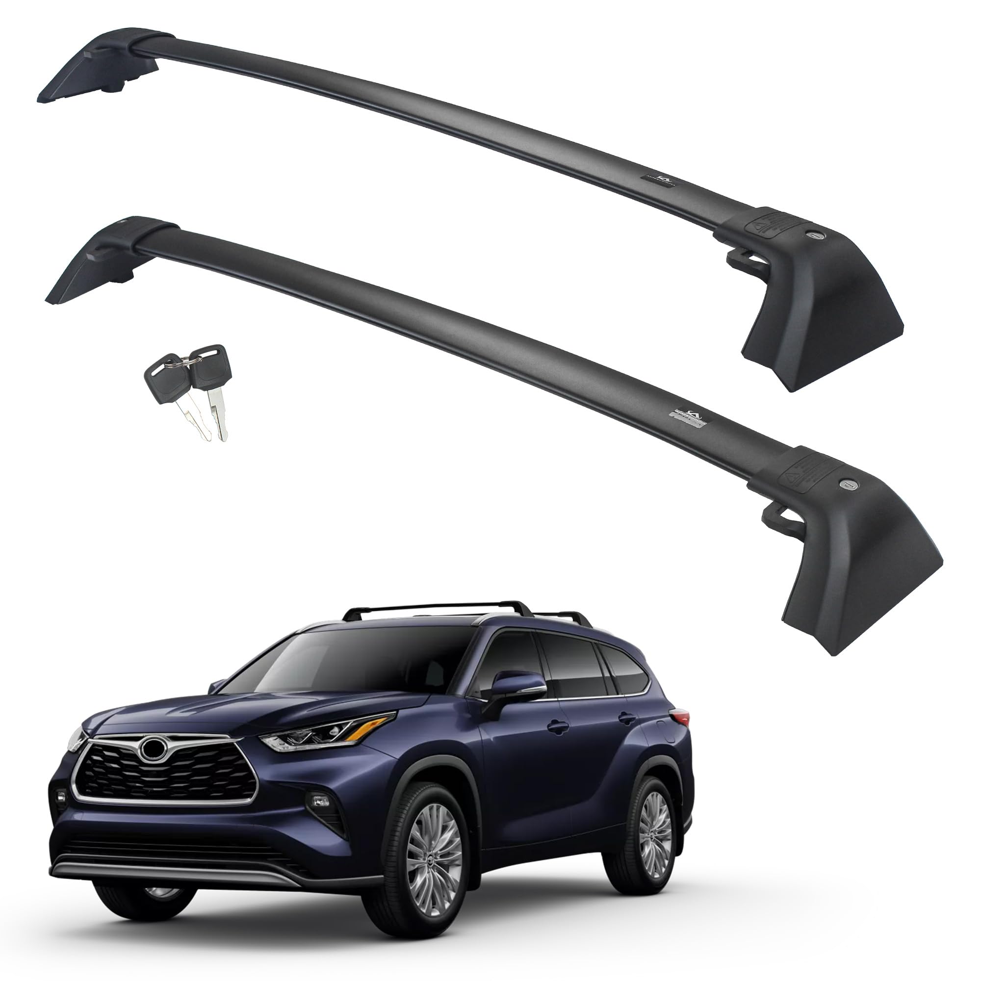 Autekcomma Heavy Duty Roof Rack Cross Bars Replacement For Highlander 2020-2025(Not Fit Le Models & Grand Highlander),Anti-Theft