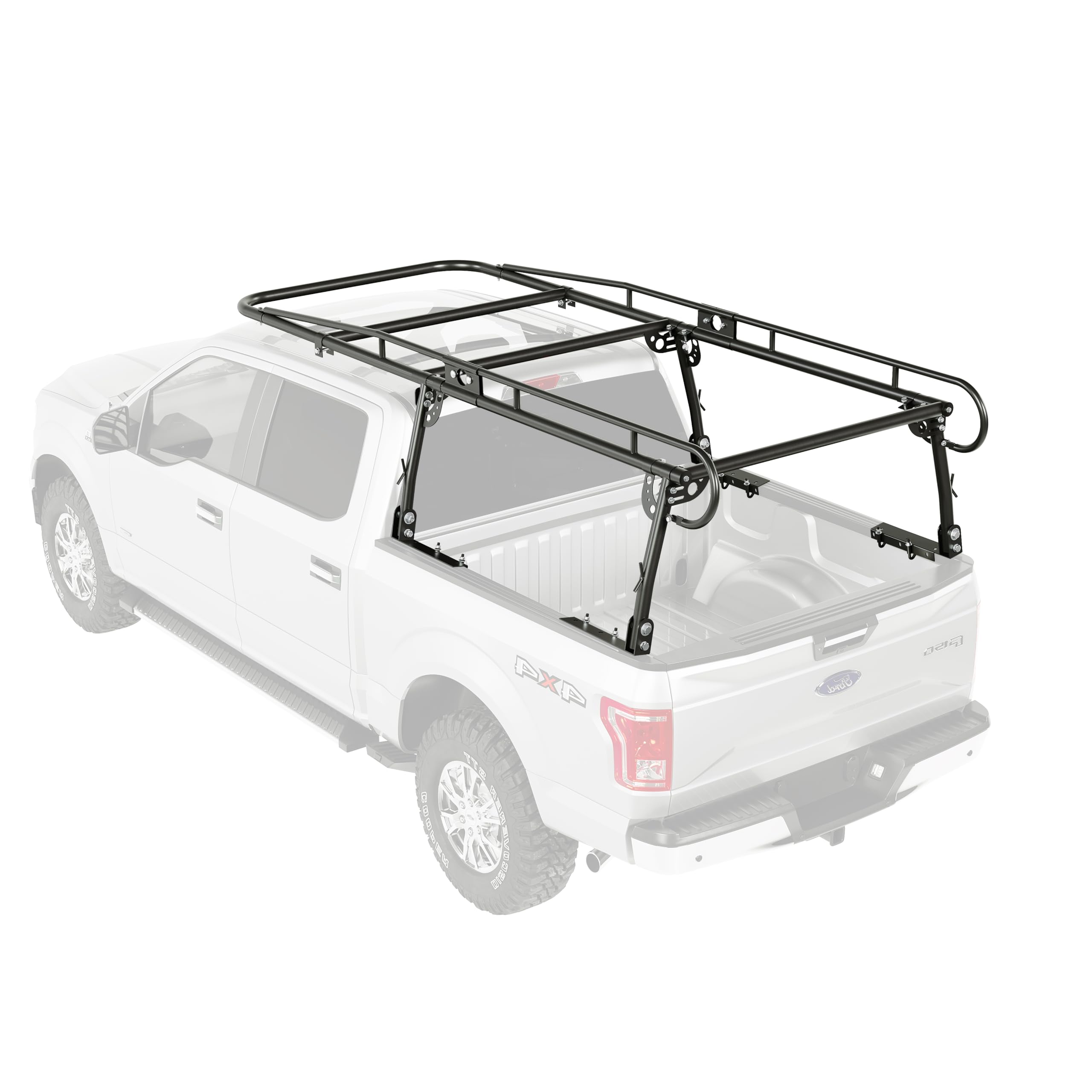 ECOTRIC 1000 LBS Adjustable 58''-69'' Universal Truck Bed Rack Contractor Ladder Pickup Lumber Utility Kayak Full Size Rack 60''