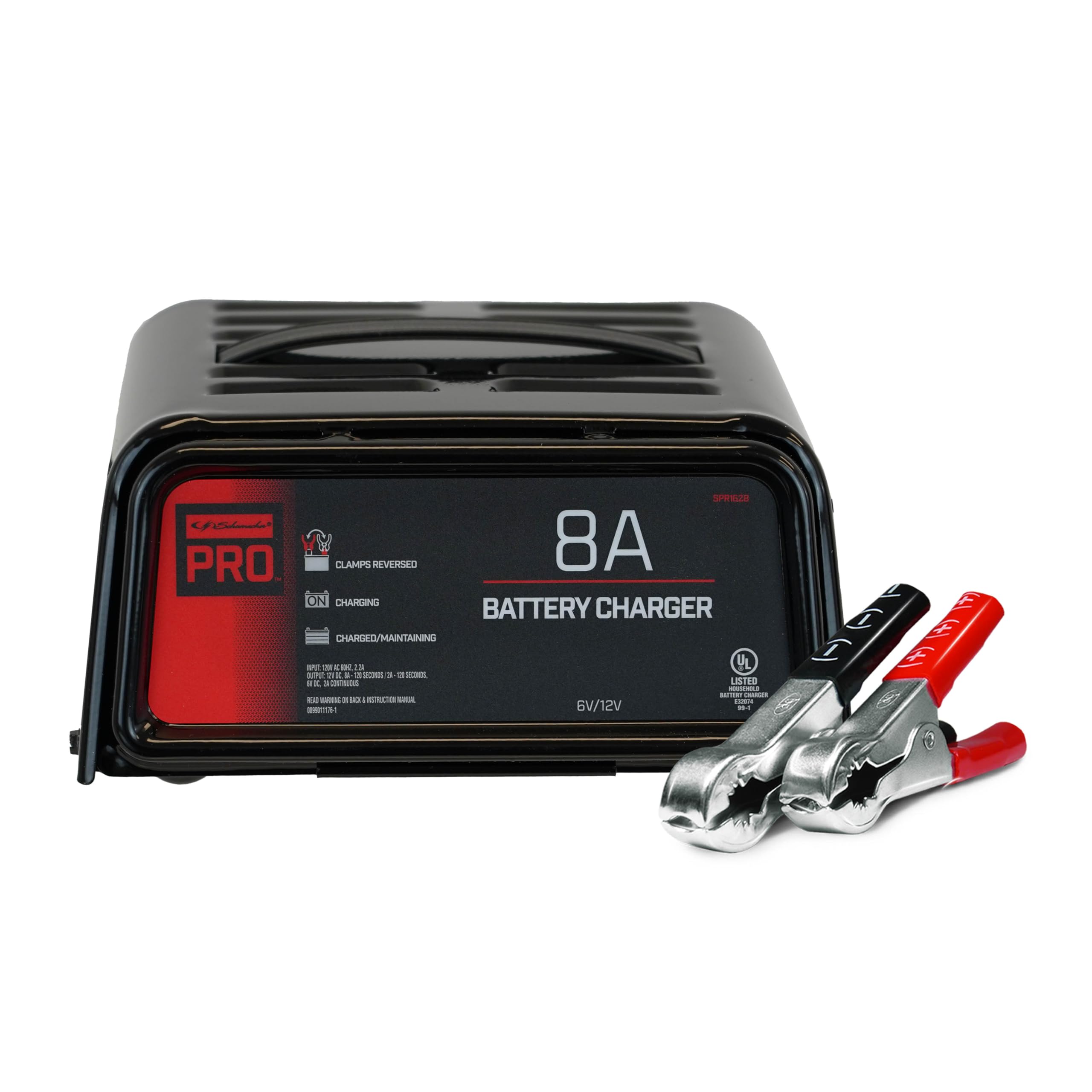Schumacher Electric Battery Charger and Maintainer, SPR1628, 3-in-1, Fully Automatic, 8 Amps, 6 Volt, 12 Volt, for Power Sport, 