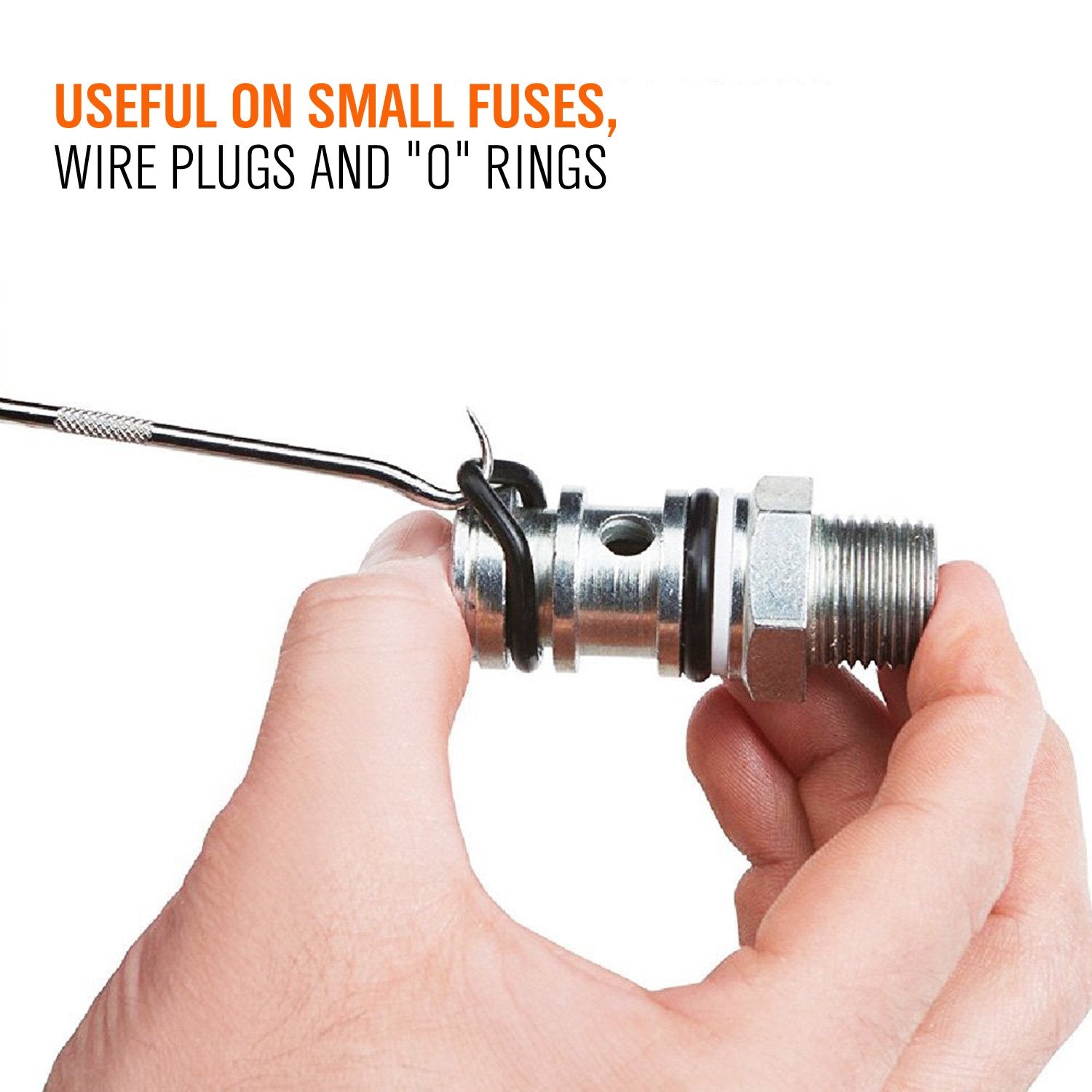 HORUSDY 4-Piece Precision Automotive Hook Set, Car Auto Oil Seal/O-Ring Seal Gasket Mini Precision Hooks Puller Remover