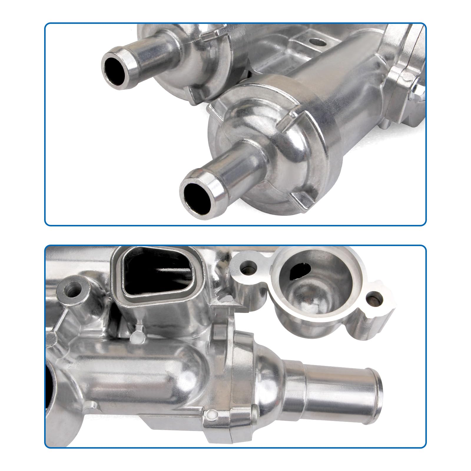 Mitzone Upgrade Aluminium Thermostat Housing Assembly Compatible With Dodge Jeep Chrysler Vehicle - 200 Sebring Compass Patriot Avenger Caliber Journey 1.8L 2.0L 2.4L Replace 68003582Ab