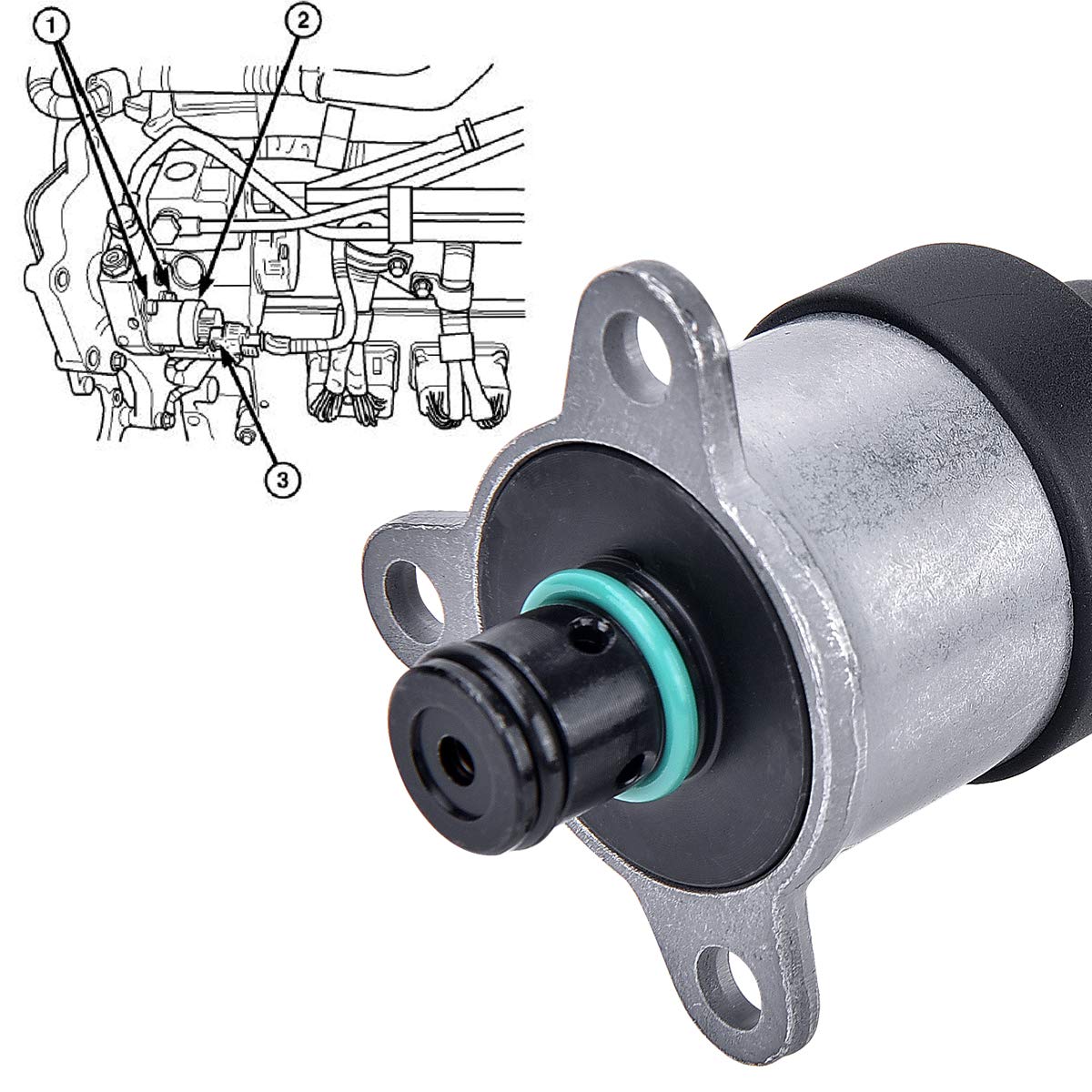 Evil Energy 0928400666 Diesel Fuel Pressure Regulator Compatible With Dodge Ram Cummins 2003-2007 Diesel 5.9L