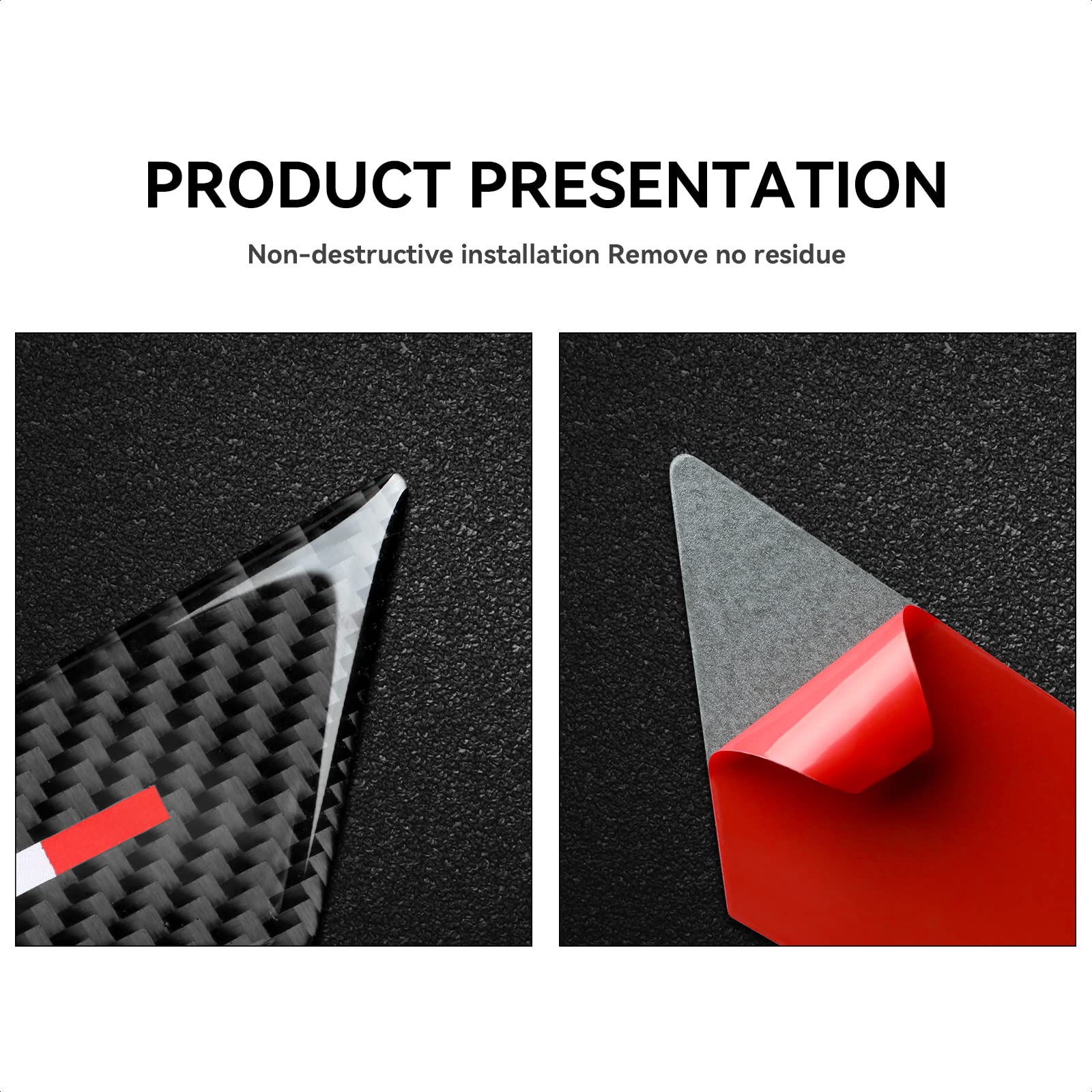 4Pcs Car Inner Door Bowl Cover Trim Carbon Fiber Sticker Decal Fits For Alfa Romeo Giulia Stelvio Tonale 2016 2017 2018 2019 202