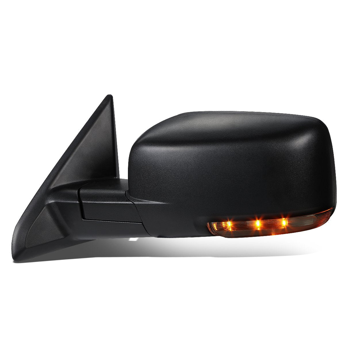 DNA Motoring TWM-037-OE-T888-BK-L Left Driver Side Powered Heated Defroster Towing Mirror W/Turn Signal+Puddle Light Compatible 