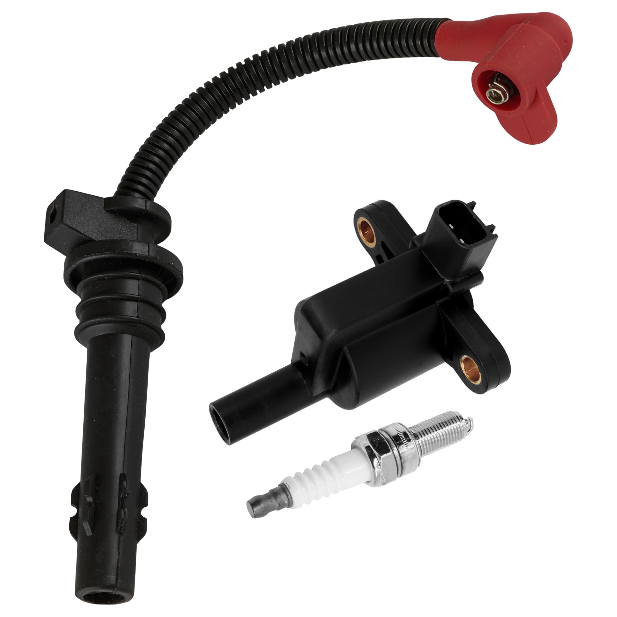 Caltric Ignition Coil w/Spark Plug and Wire Compatible with Polaris Sportsman 570 2015-2023 / Hawkeye 325 2x4 2015