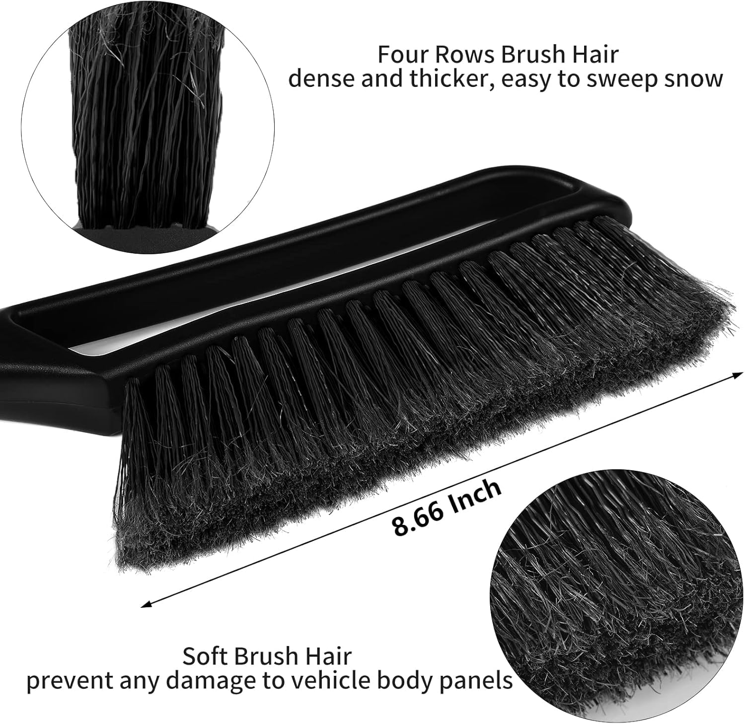 Foval 27 '' Ice Scraper Snow Brush (3 Pack), Wider Snow Scraper(4.73 '' Width) Snow Removal Car Brush With Comfortable Foam Grip