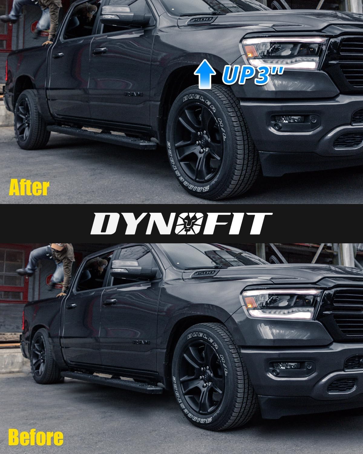Dynofit 3'' Leveling Lift Kits For 2006-2023 Dodge Ram 1500 4Wd, 2005-2011 Dodge Dakota 2Wd 4Wd, Raise 3 Inch Front Strut Spacer