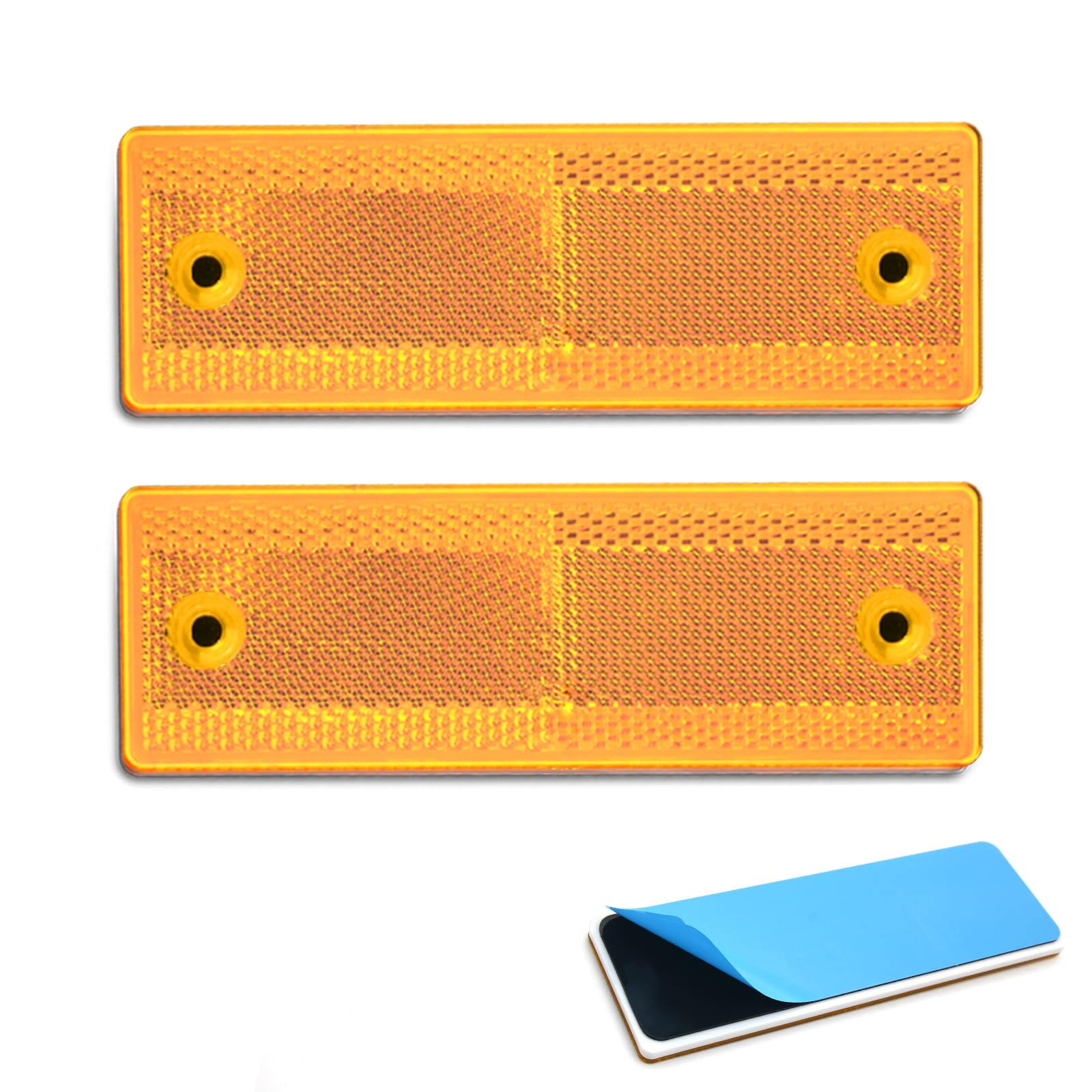 MFC PRO Stick-On Trailer Reflector, Reflective Yellow