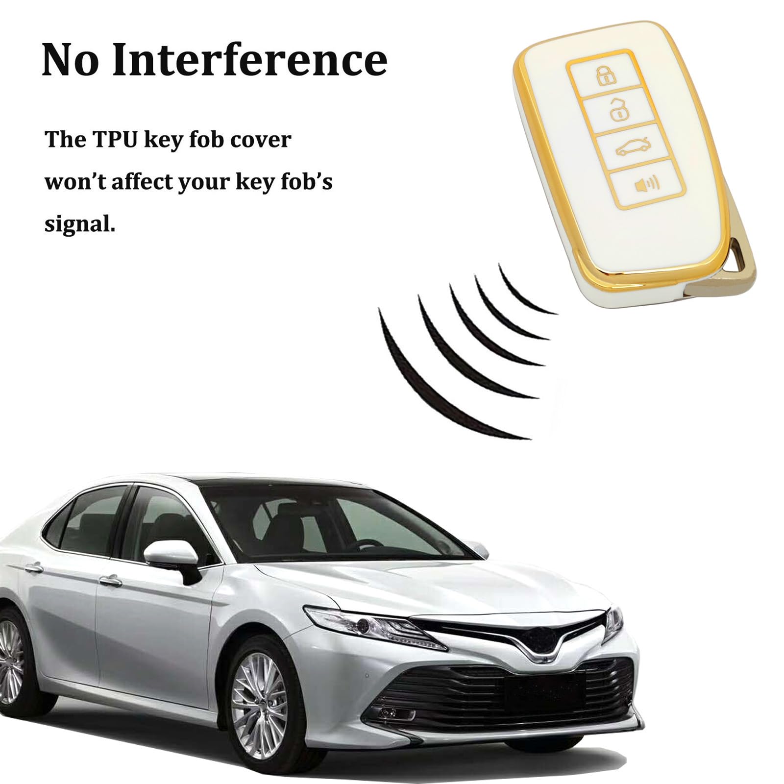 Arruweer Key Fob Cover For Lexus Soft Tpu Smart Key Fob Case Holder Protector Compatiable With Lexus Rx Is Es Gs Ls Nx Rs Gx Lx