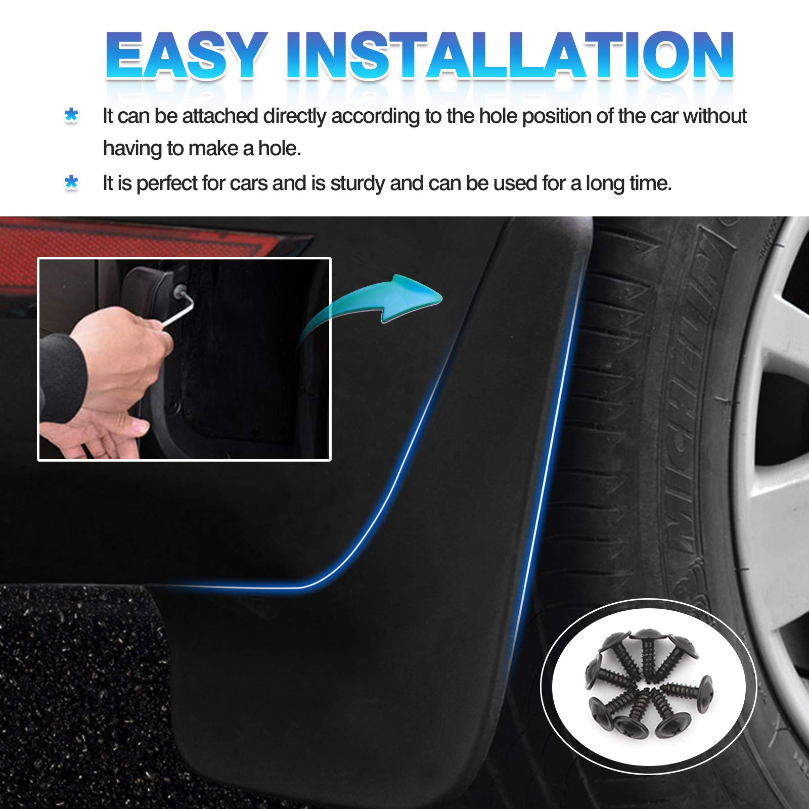 Autorder Mud Flaps Splash Guards For Chevy/Chevrolet Trailblazer 2021 2022 2023 2024 2025 Accessories Mudflap Fender Flares Fron