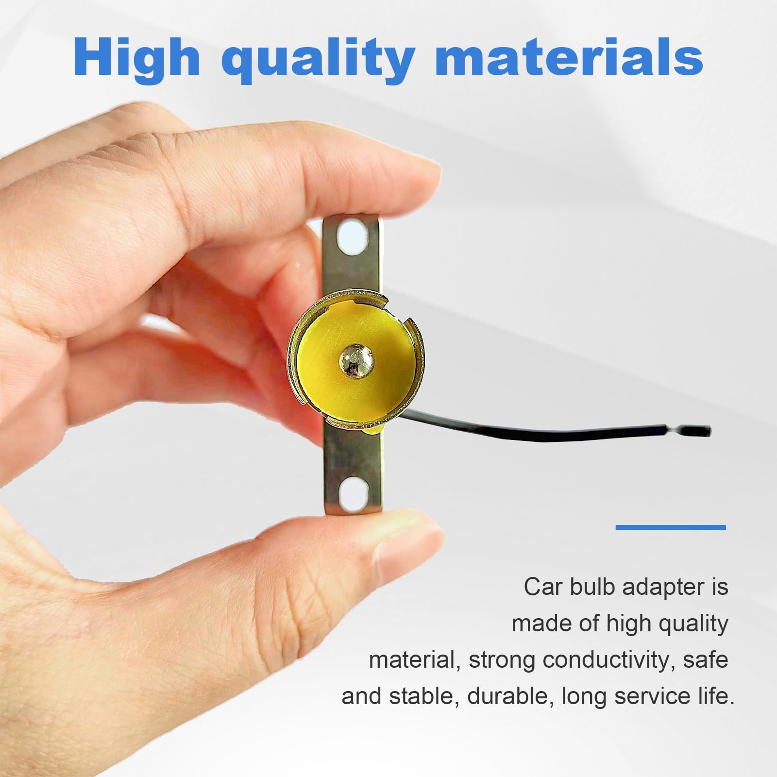 Augeny 2PCS Car Light Bulb Socket, BA15S LED Bulb Light Lamp Socket Adapter, 1156 Light Bulb Socket Holder with Wire Connector,