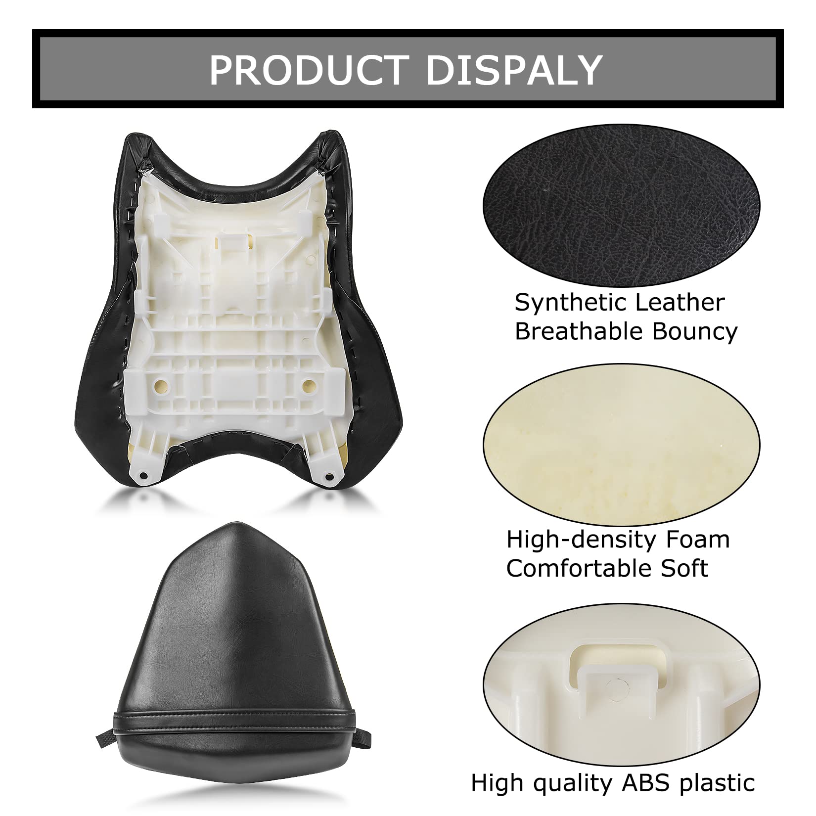 PLSER Front Rider Driver Rear Passenger Seat Pillion Cushion Seat for YZF R6 2006 2007