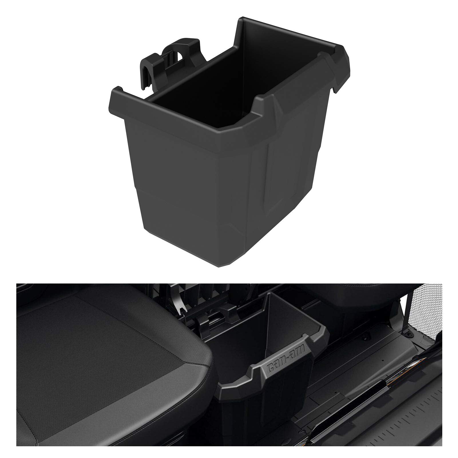 A & UTV PRO Defender Center Under Seat Storage Box, Removable Underseat Storage Bin Compatible with Can Am Defender/Defender Max