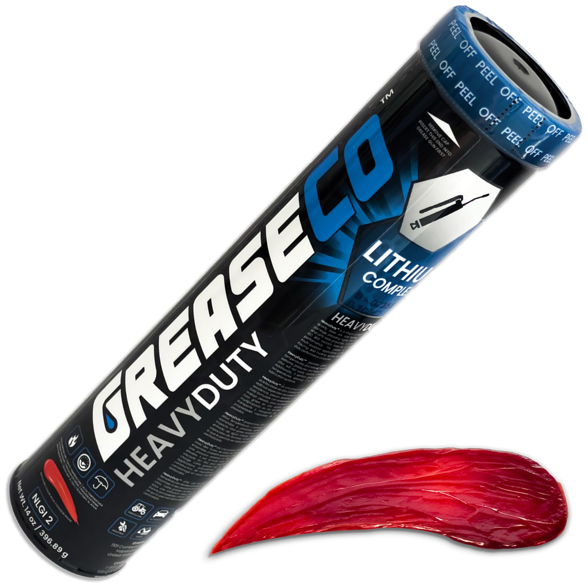 Red And Tacky Lithium Grease Tube | Wheel Bearing | High Temp | Axle | Automotive | Trailer | 5Th Wheel | Ball Joint | Tractor |
