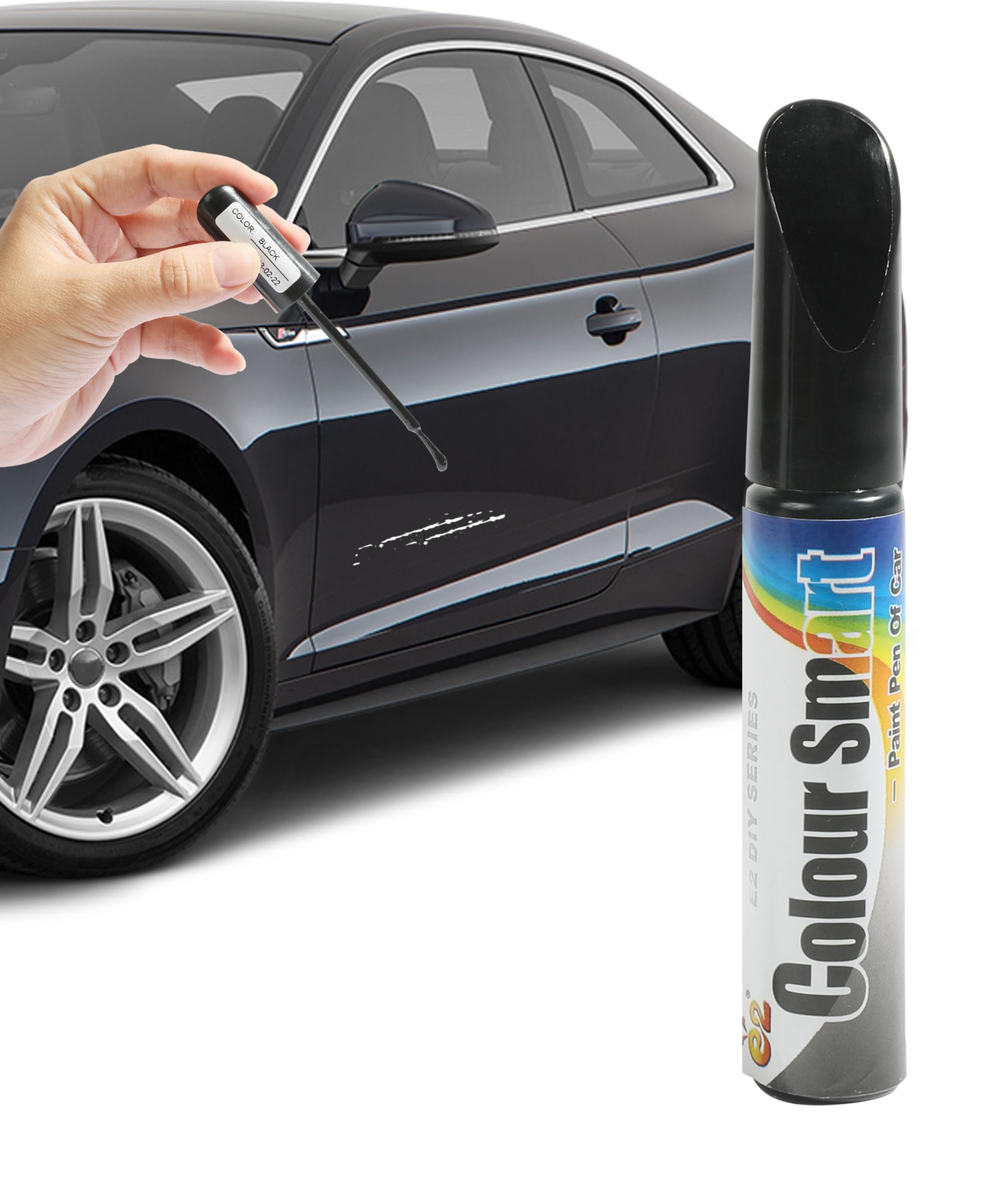 AOCISKA Car Scratch Remover Pen - Paint Touch Up and Repair Accessory for Auto Body - Pro Mending Tool (Black)