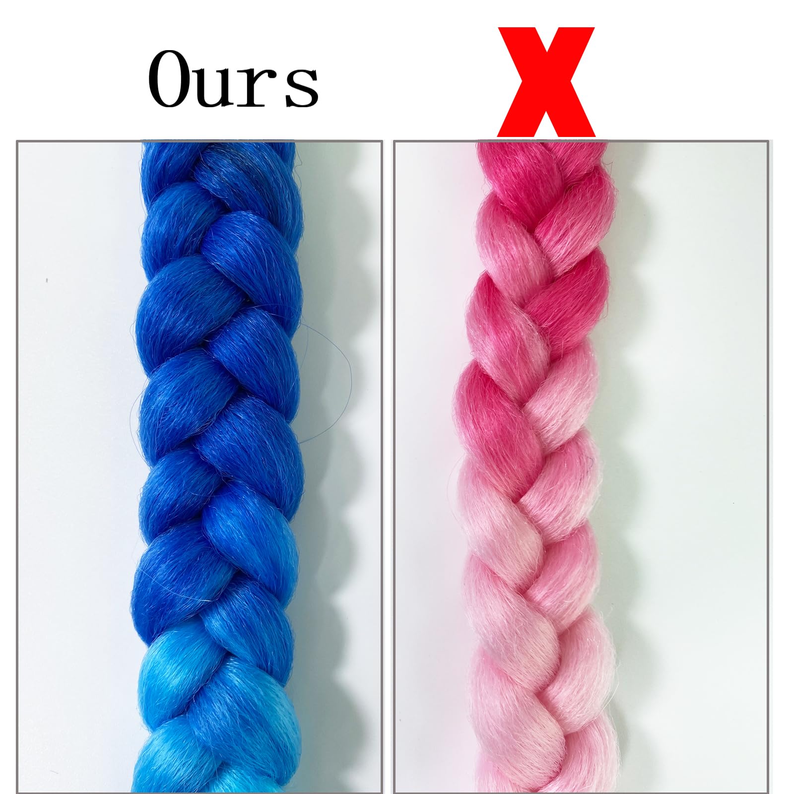 Hhongjm Helmet Hair Helmet Pigtails Gradient Ramp Helmet Braids Ponytail With Suction Cup For Motorcycle Bike 1Pc (Helmet Not In