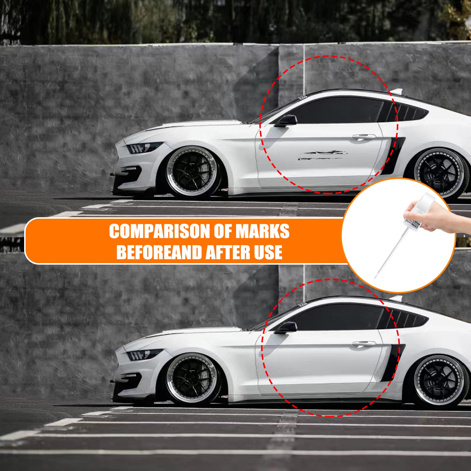 E7 Velocity Blue Metallic Touch Up Paint For Ford, Car Paint Pen Scratch Repair Two-In-One Touch Up Paint, Premium Car Scratch R