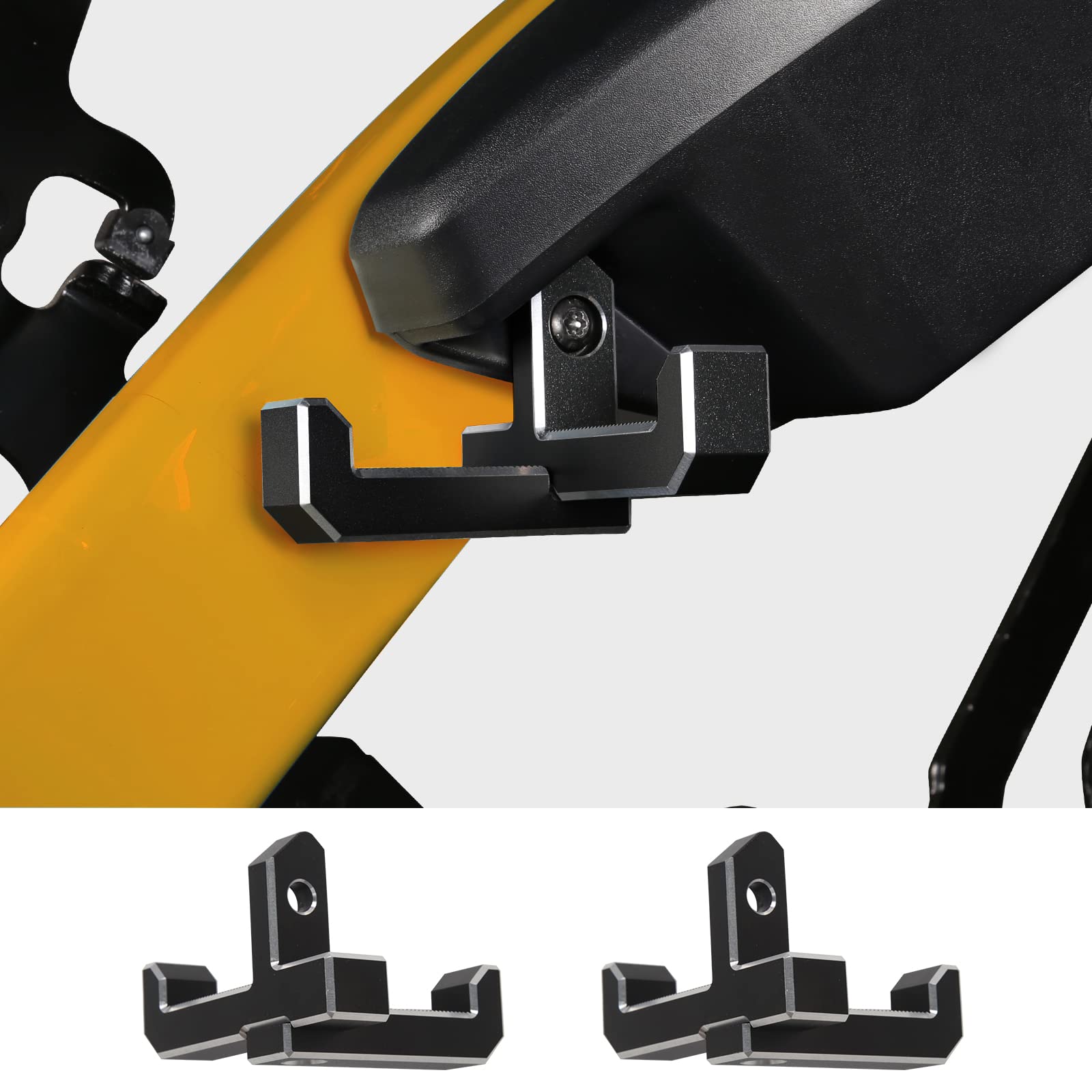 Mabett Aluminum Trunk Grocery Bag Hooks For Ford Bronco Accessories 2021 2022 2/4Door Black Interior Organizer (T+JShaped)