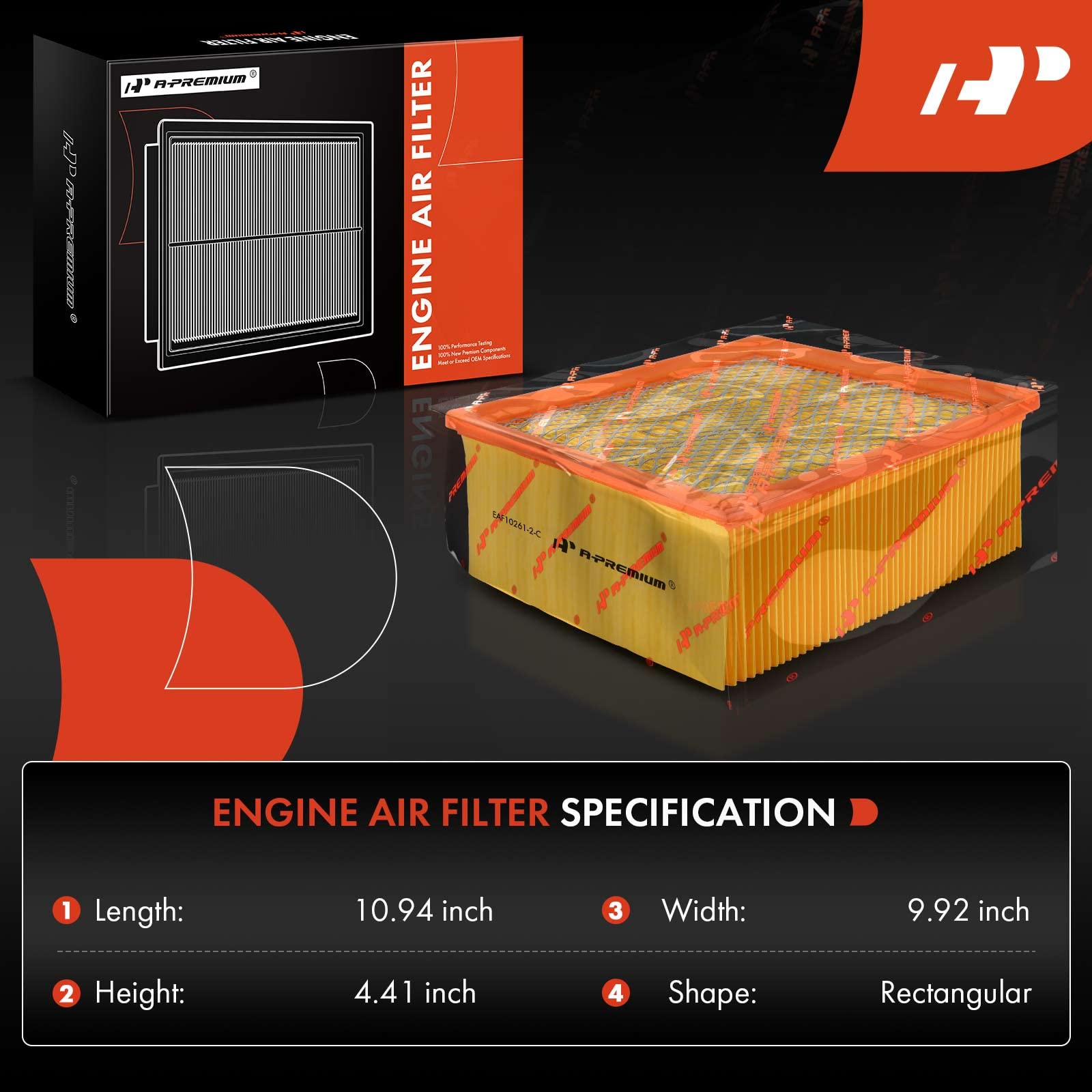 A-Premium Engine Air Filter Compatible with Dodge Ram 2500 3500 4500 5500 07-10 6.7L & Ram 2500 3500 4500 5500 11-23 6.4L 6.7L &