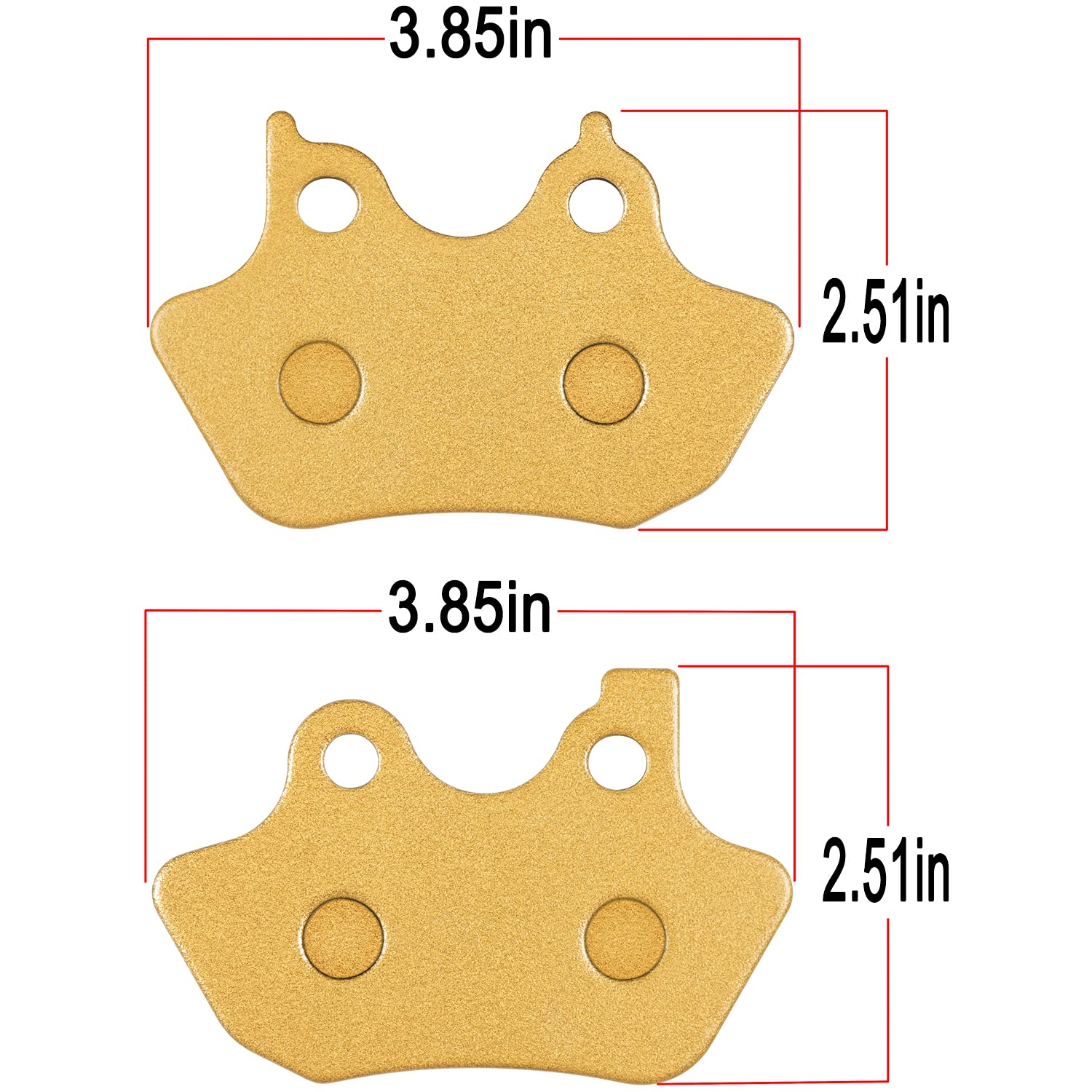 Brake Pads Heavy-duty Ceramics for Harley Davidson 2000-2007 Touring Flhtcu-i Electra Glide Ultra, 2 Front + 1 Rear Replacement