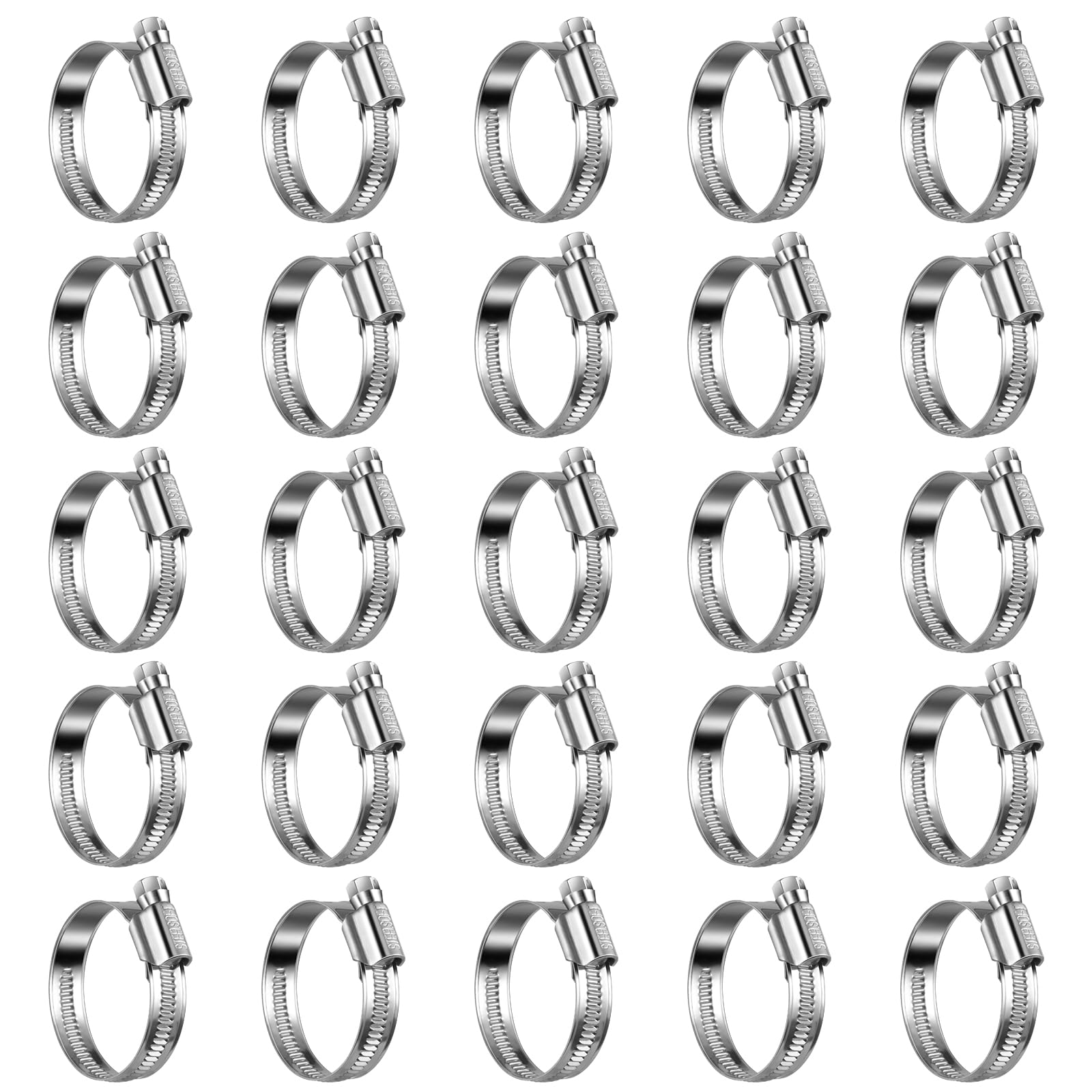 Steelsoft Heavy Duty Hose Clamp Size#20, 1-3/16 To 1-3/4 Inch Adjustable Worm Gear Drive Hose Clamps Stainless Steel 304 For Fue