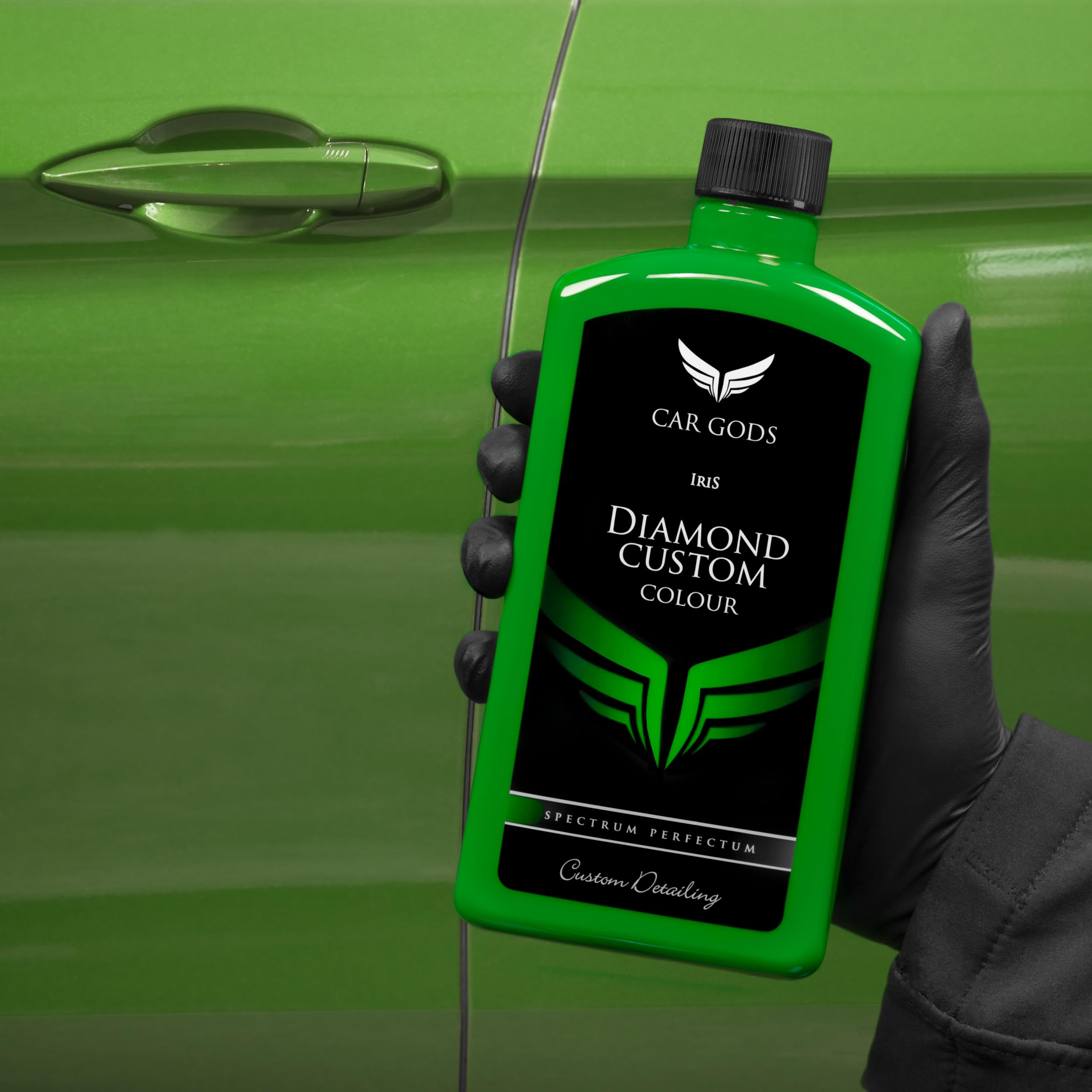 Car Gods Iris Custom Color Light Green 3-In-1 Polish Wax Color Restorer & Scratch Remover, 17Fl Oz - 16 Colors Available