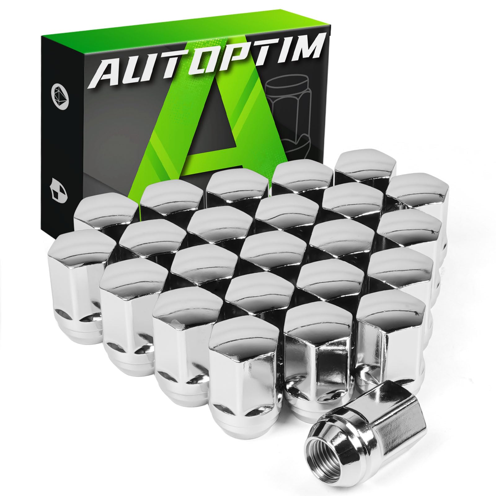 AUTOPTIM M14x1.5 OEM Lug Nuts - Replacement for 2012-2022 Ram 1500, 1999-2022 Chevy Silverado 1500, 2012-2022 Suburban, 1999-202