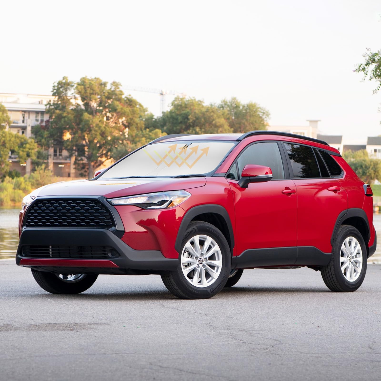 Sun Shade For Corolla Cross Windshield Sunshades Cover Custom Fit 2022-2023 2024 2025 Toyota Corolla Cross (Not For Corolla) Acc